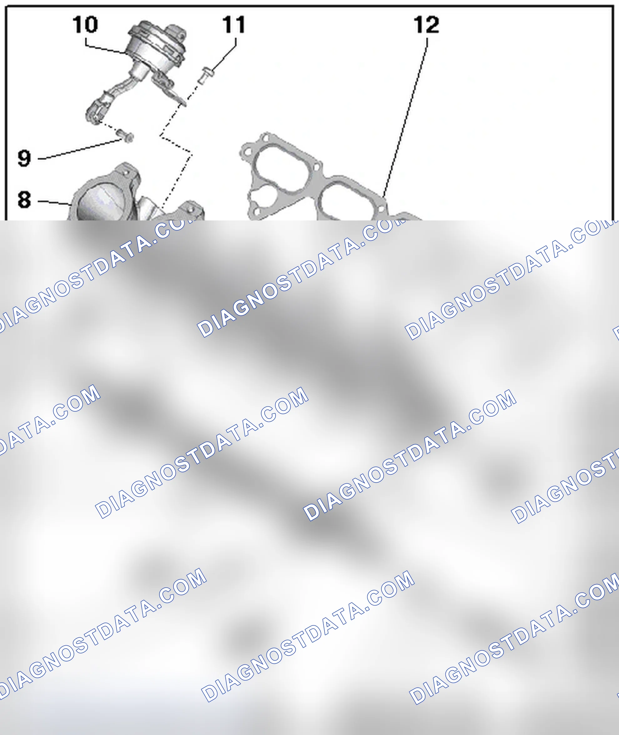 Scheme 303: INTAKE MANIFOLD LOWER SECTION, FUEL RAIL AND FUEL INJECTORS OVERVIEW