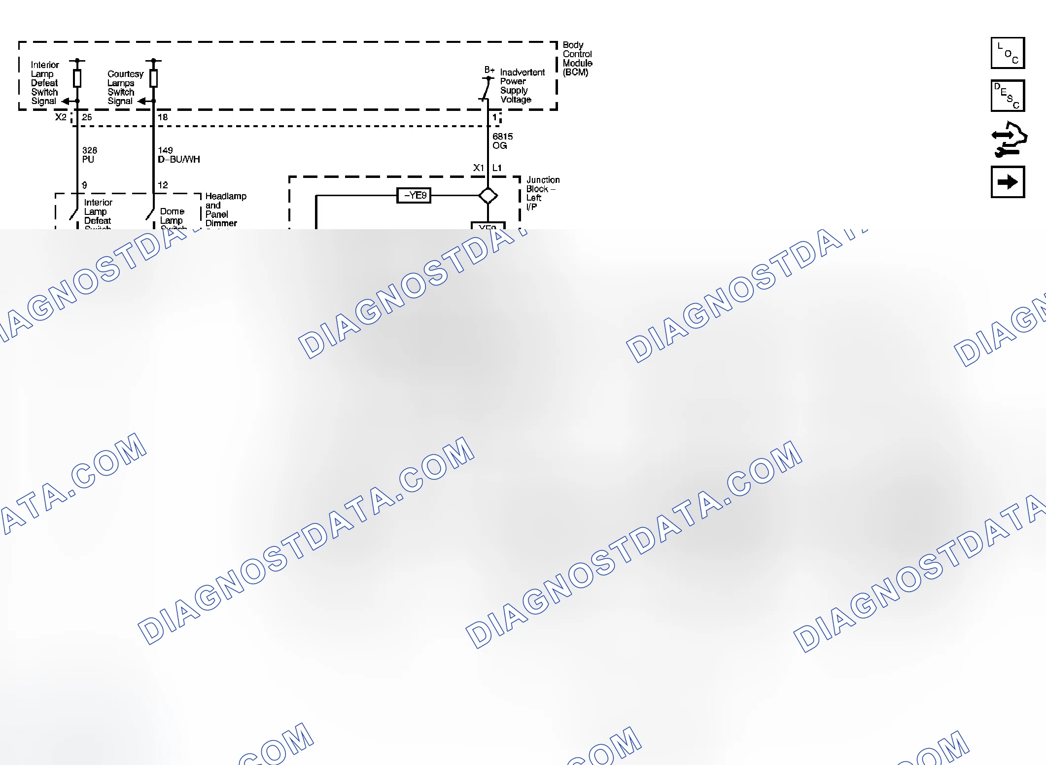 Scheme 13: Interior Lights Schematics
