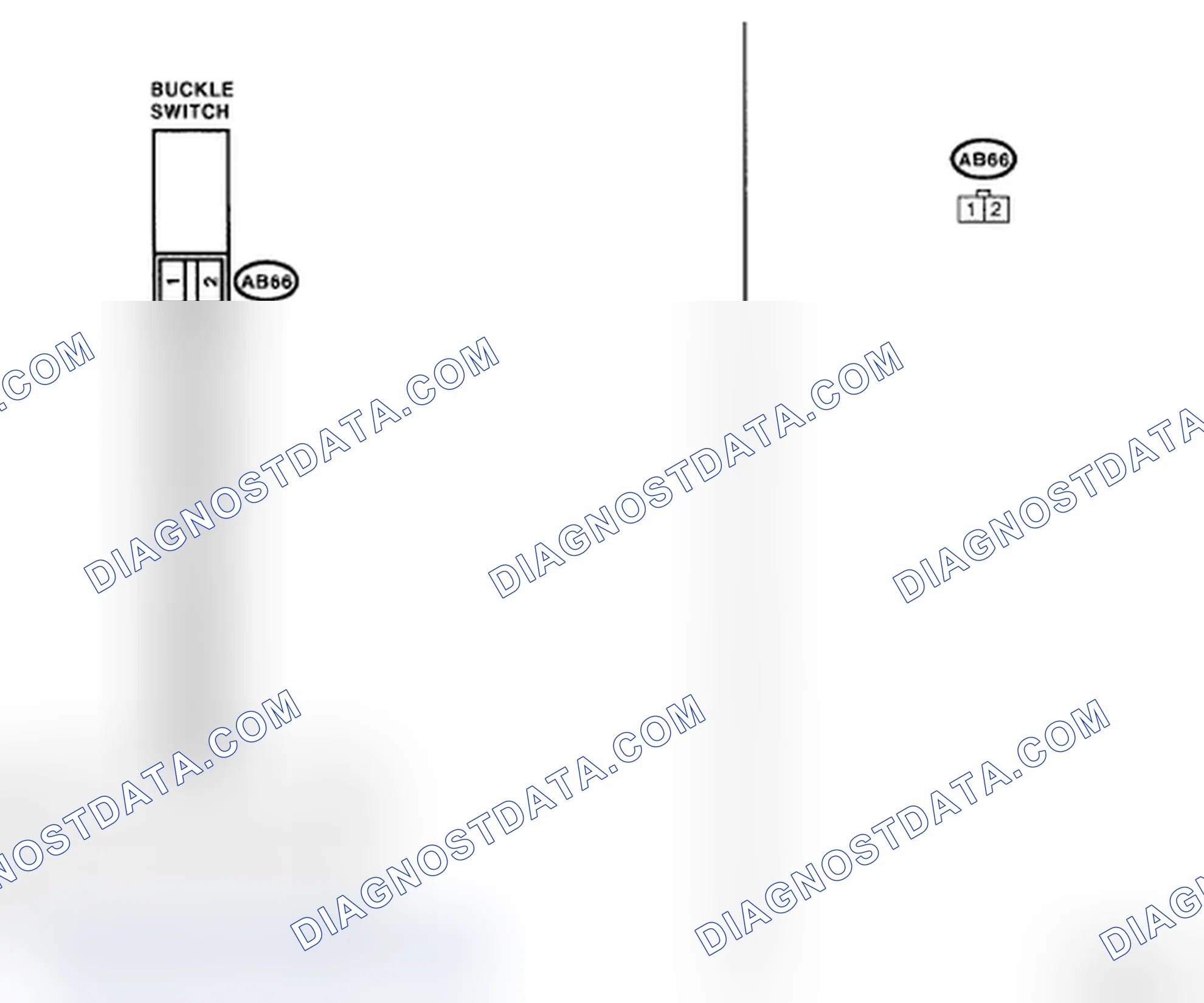 Fig. 18: Wiring Diagram - Buckle Switch RH Failure