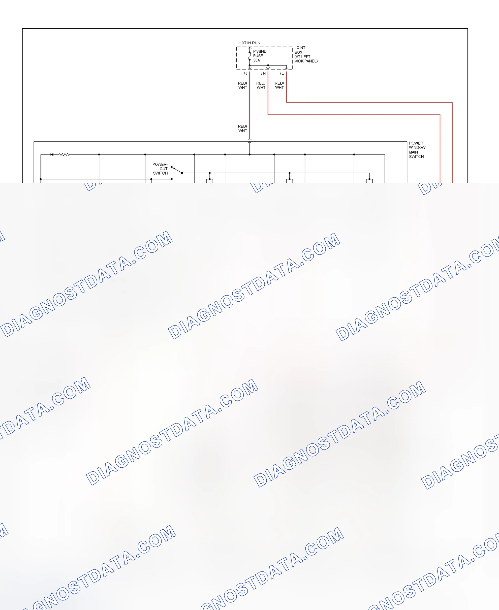 Scheme 5: Power Window System Wiring Diagram (MPV)