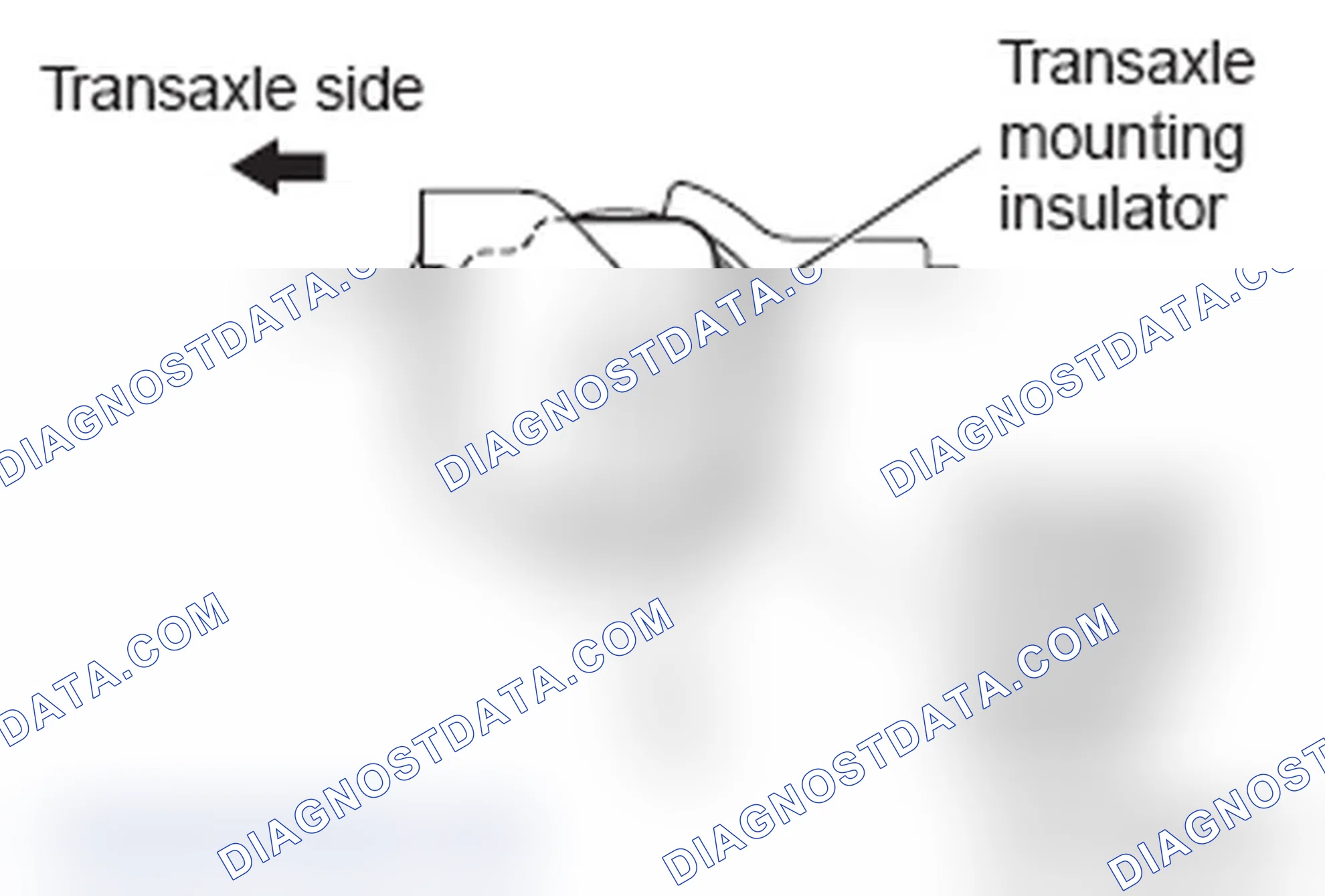 Scheme 838: >> A << TRANSAXLE MOUNTING INSULATOR STOPPER INSTALLATION