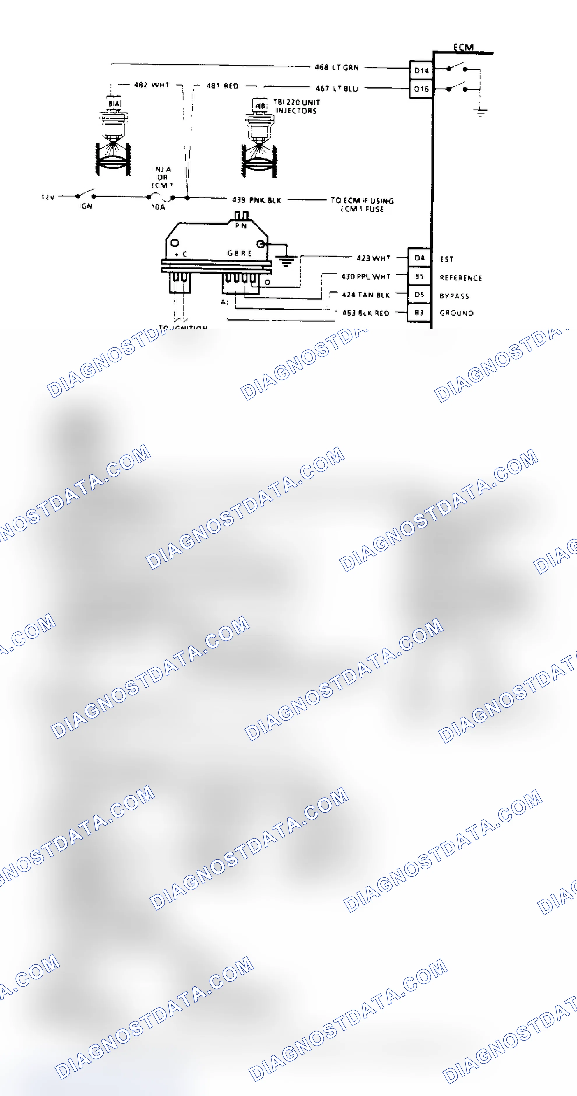 Scheme 117: Chart A4, Injector Circuit Diagnosis (All Other Models)