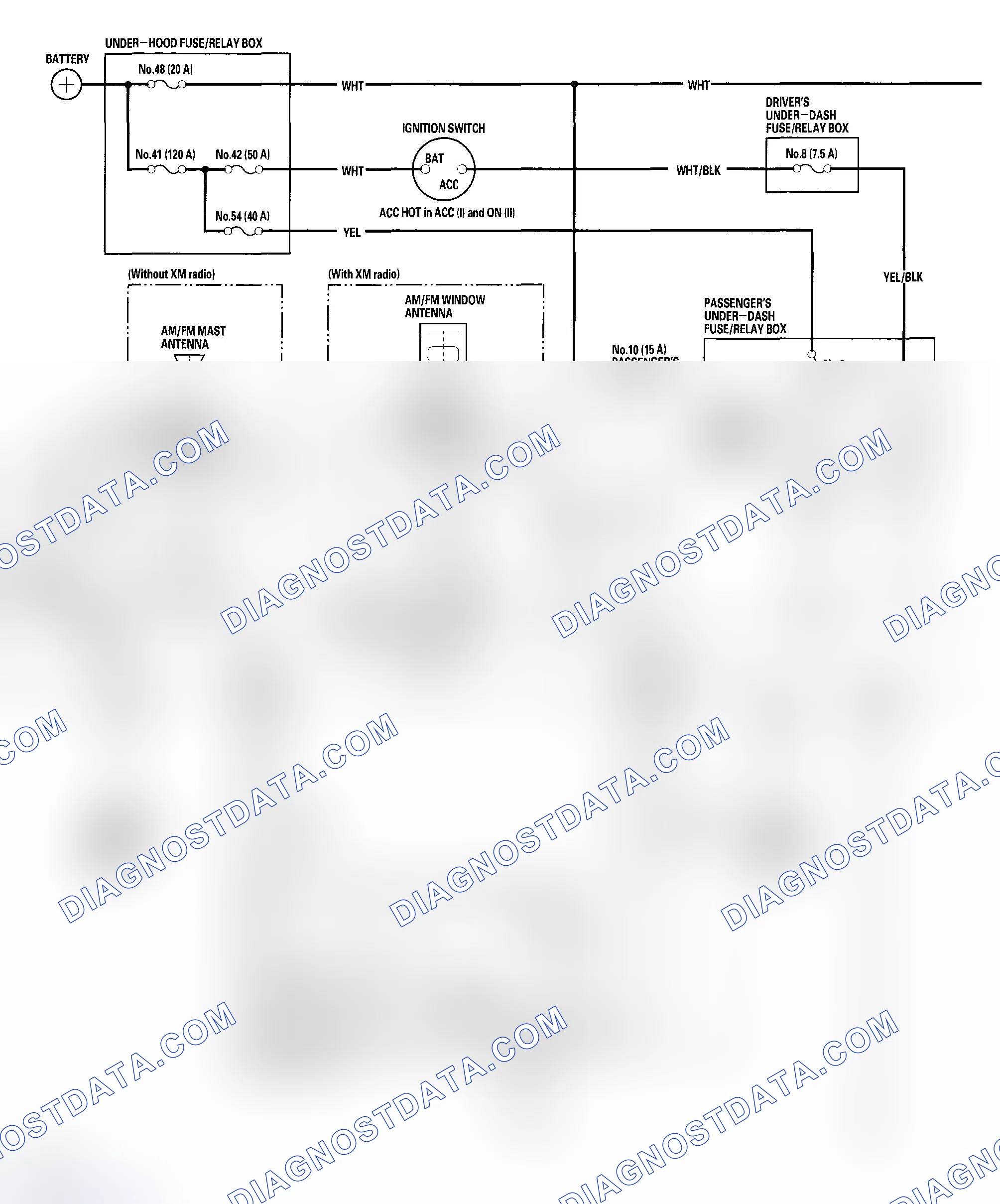 Scheme 16: Circuit Diagram - Without BOSE Sound System