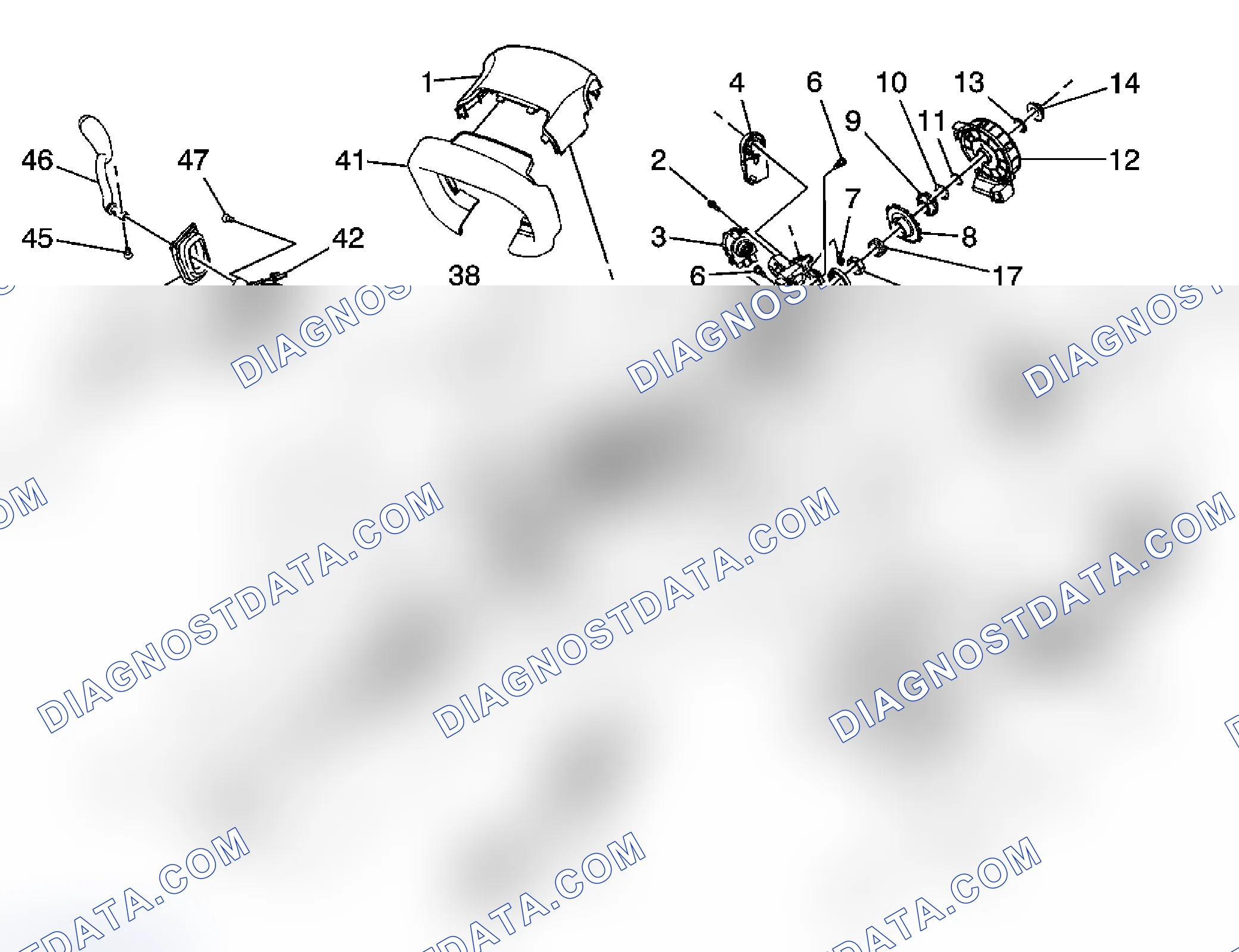 Scheme 5: Steering Column Disassembled View (Manual Steering Column with AN3)