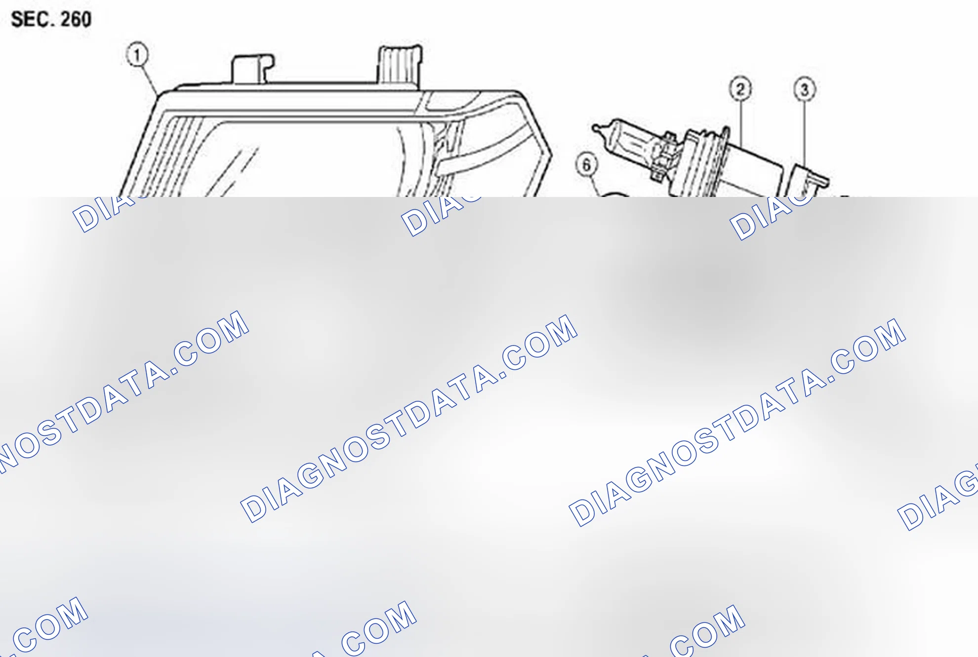 Scheme 100: Headlamp: Disassembly and Assembly