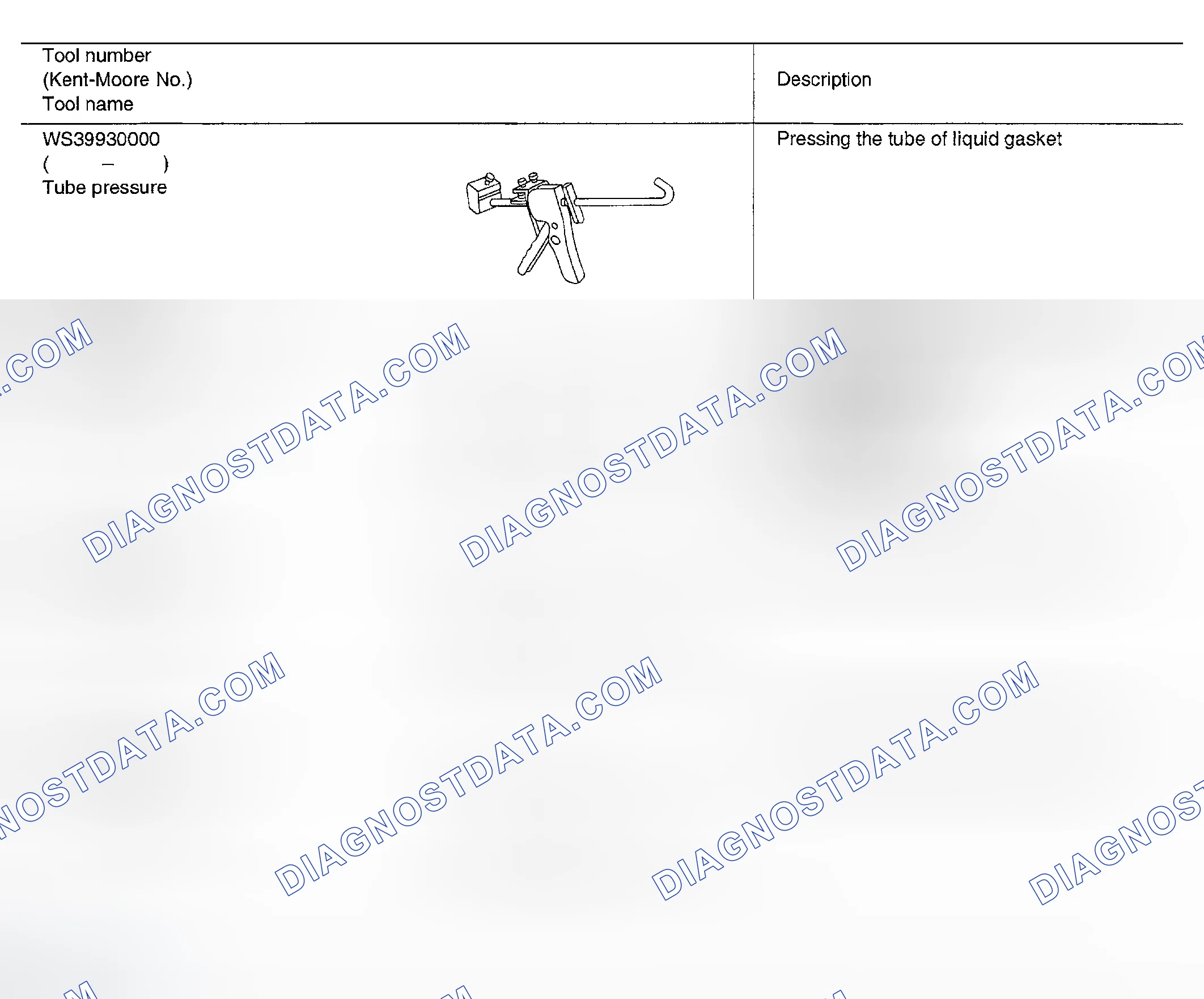 Scheme 73: SPECIAL SERVICE TOOLS