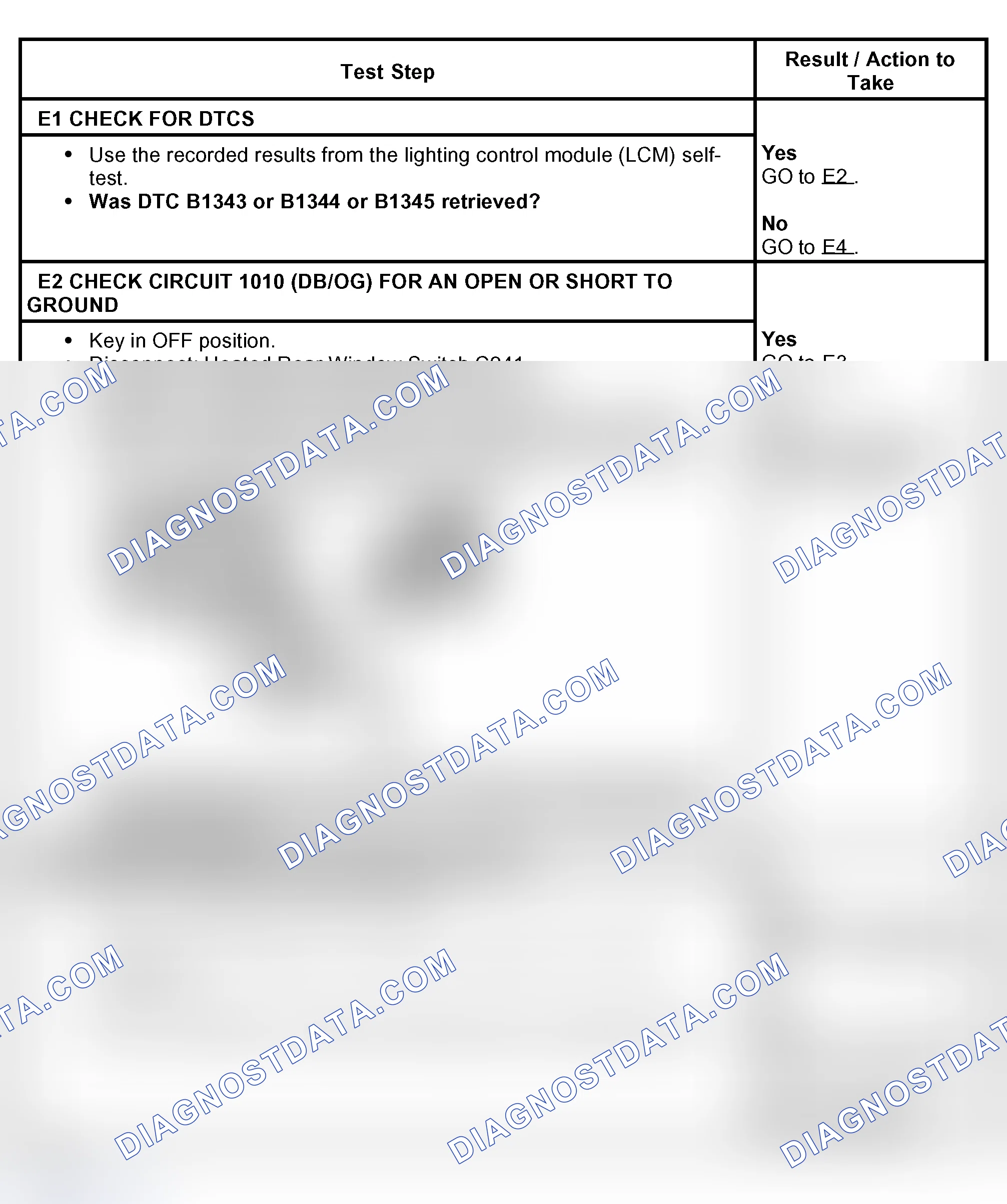 Scheme 13: PINPOINT TEST E: THE HEATED REAR WINDOW IS INOPERATIVE