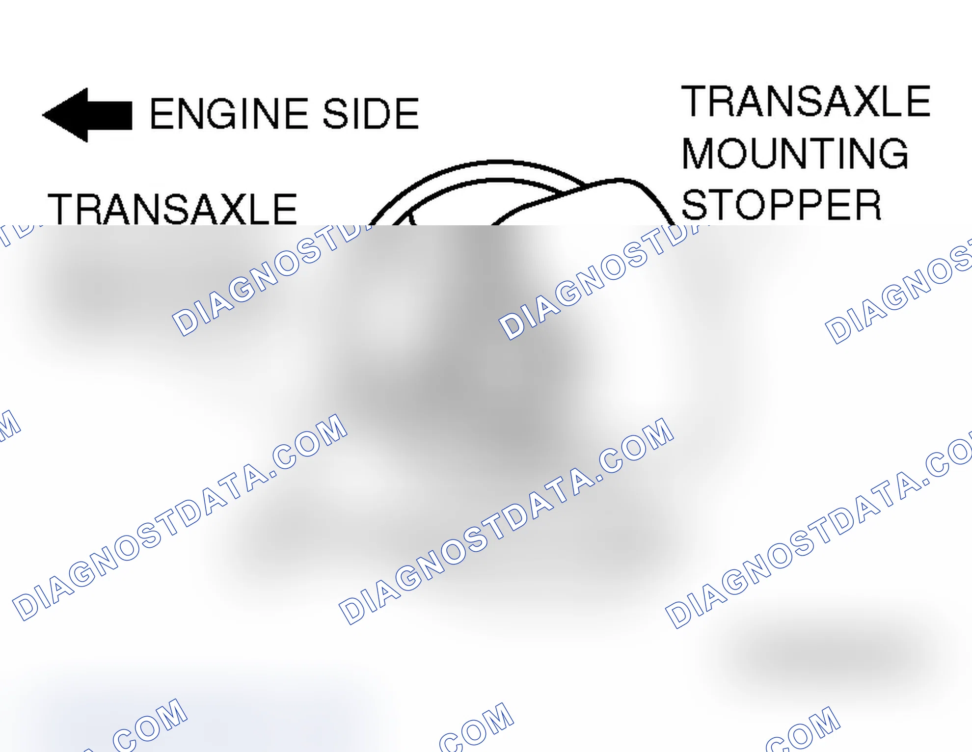 Scheme 916: >> A << TRANSAXLE MOUNTING STOPPER INSTALLATION