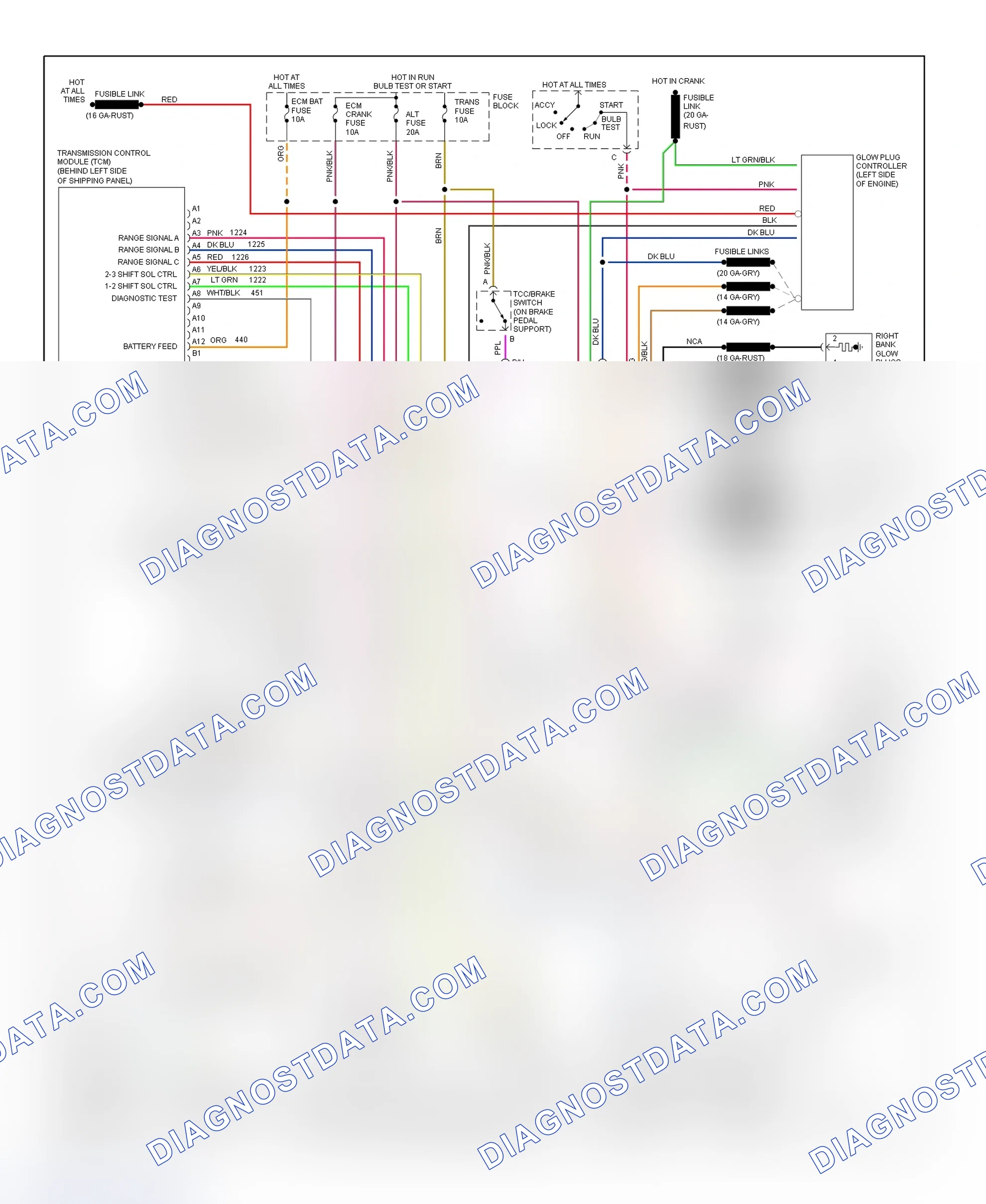 Scheme 597: Wiring Diagram ("P" Series - 6.5L Diesel VIN Y A/T)