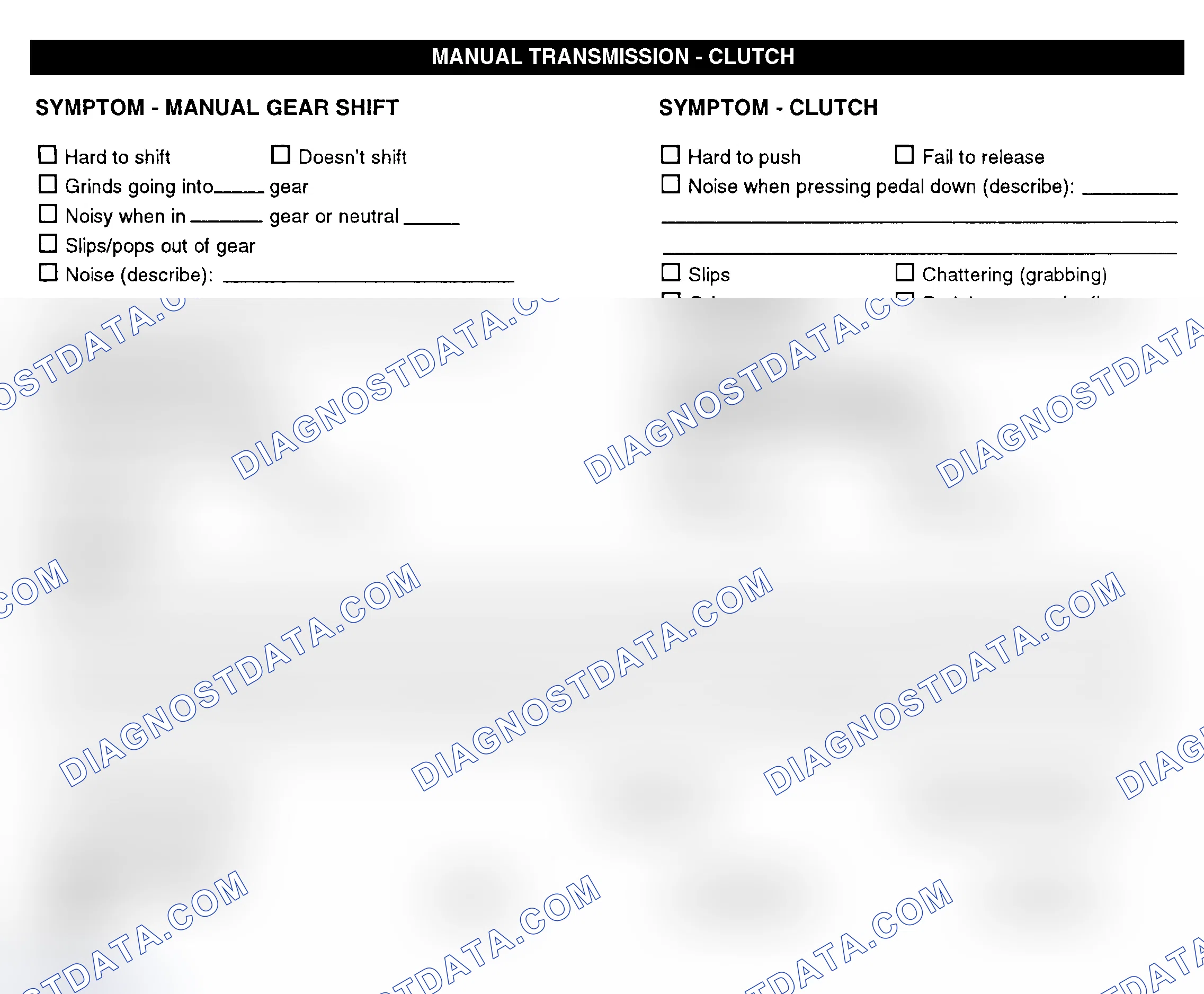 Scheme 10: Manual Transmission & Clutch