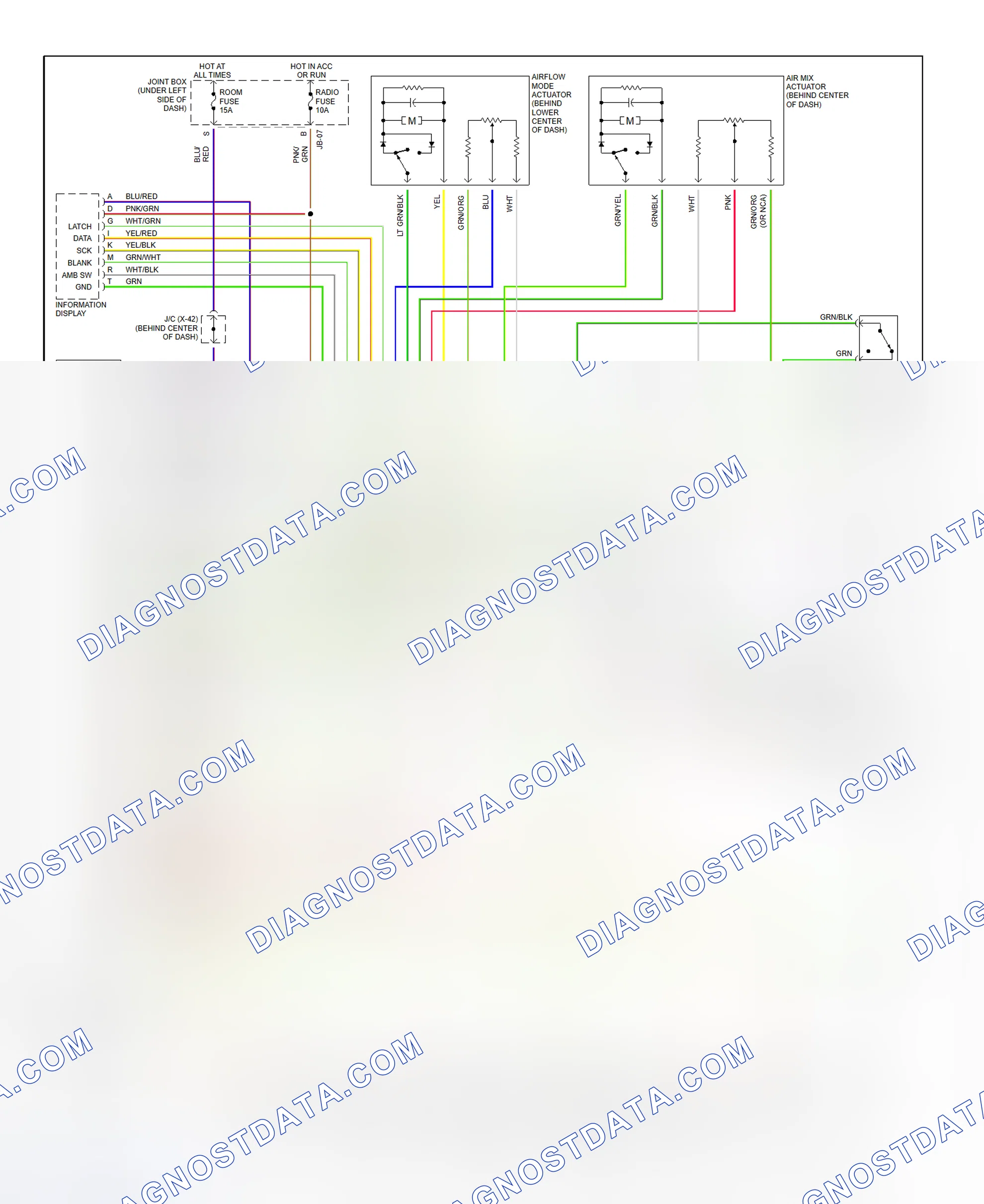 Scheme 7: Automatic A/C-Heater System Wiring Diagram (2000 Millenia With 2.5L Engine - 1 Of 2)