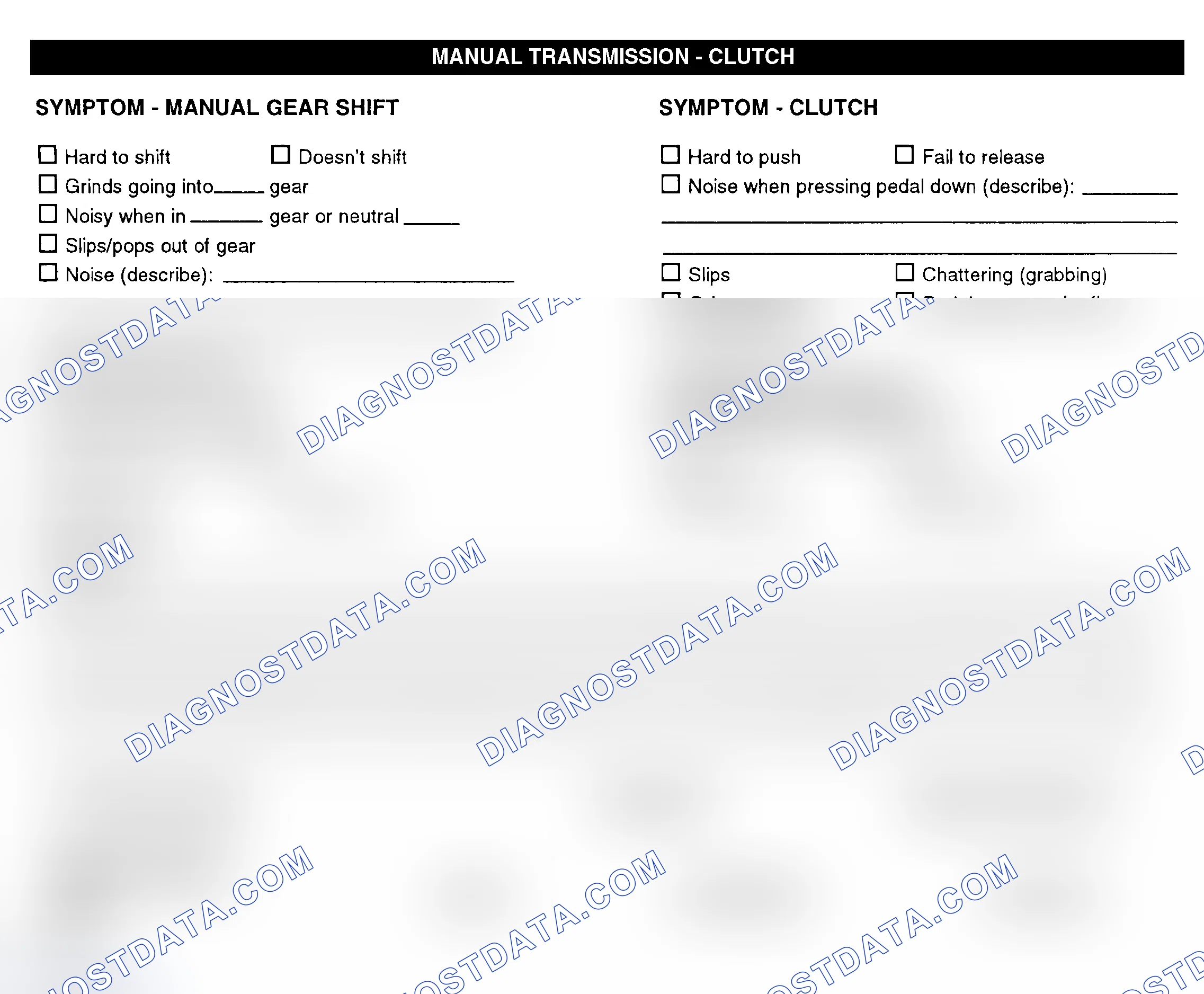 Scheme 10: Manual Transmission & Clutch