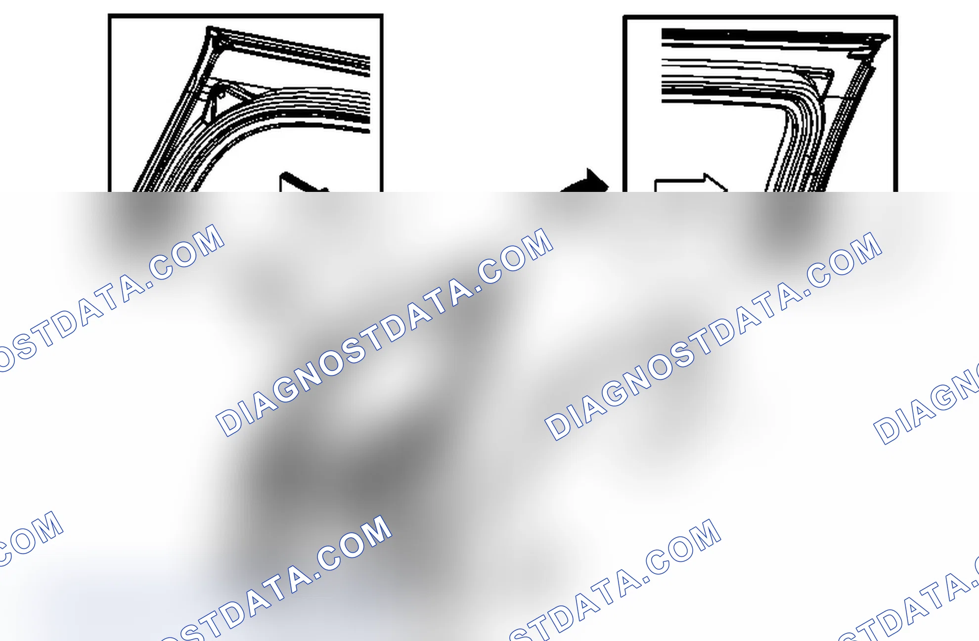 Scheme 30: Rear Side Door Window Weatherstrip Replacement (Crew Cab)