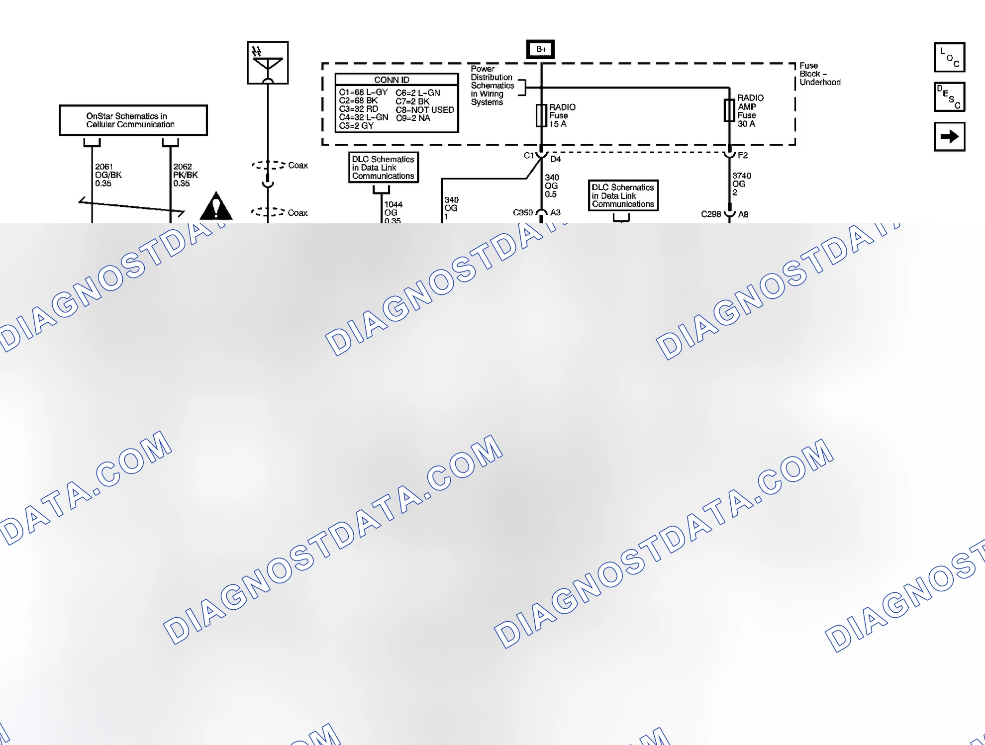 Scheme 8: Radio/Audio System Schematics (non Class 2 Amplifier)