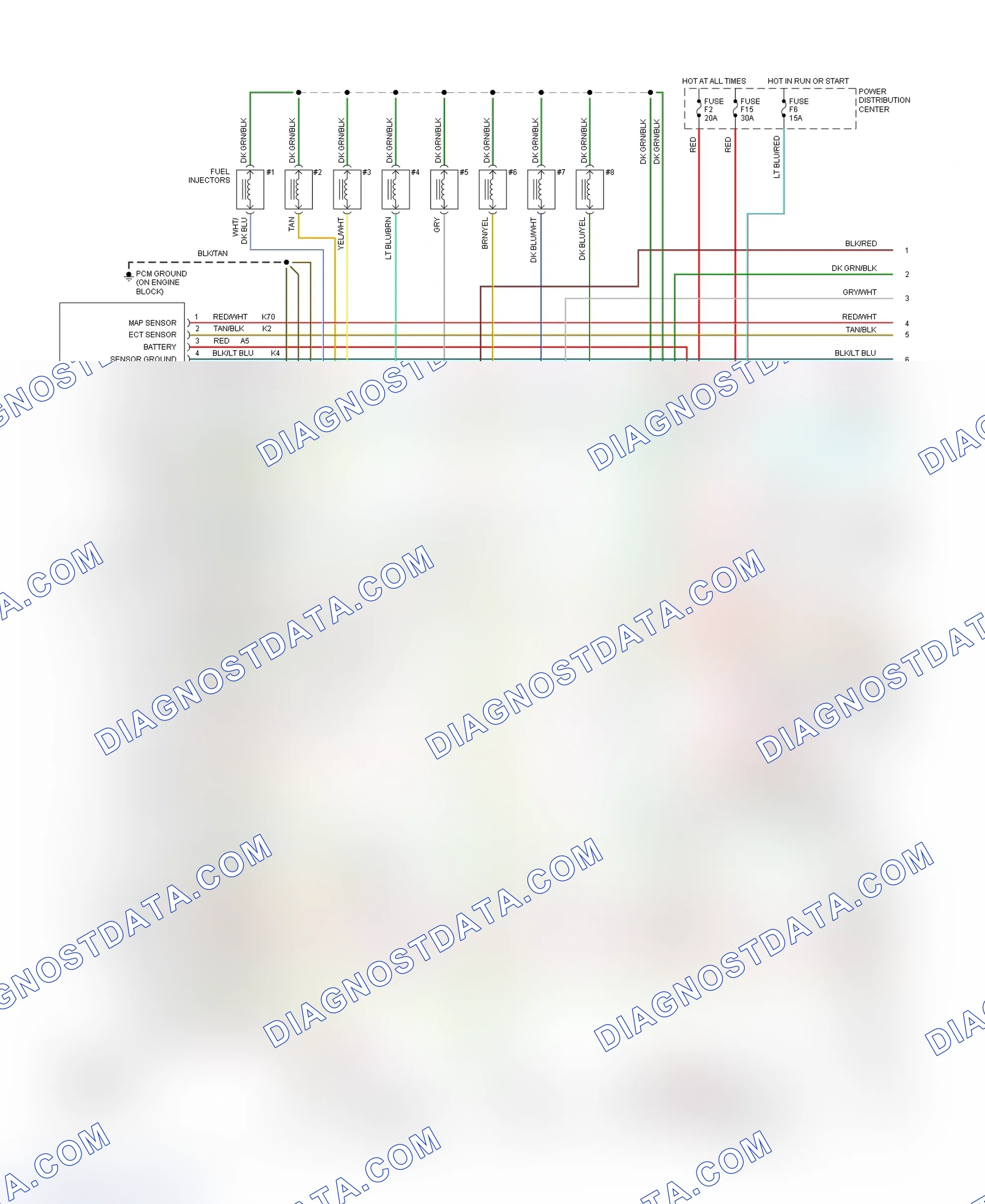 Scheme 40: Wiring Diagram (5.2L - 1 Of 2)