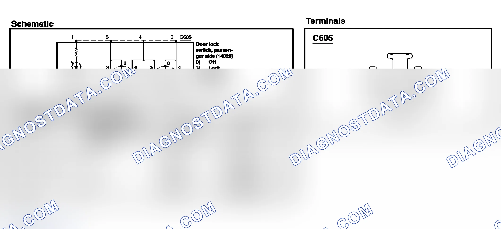 Scheme 19: Door lock switch, passenger side (14028)