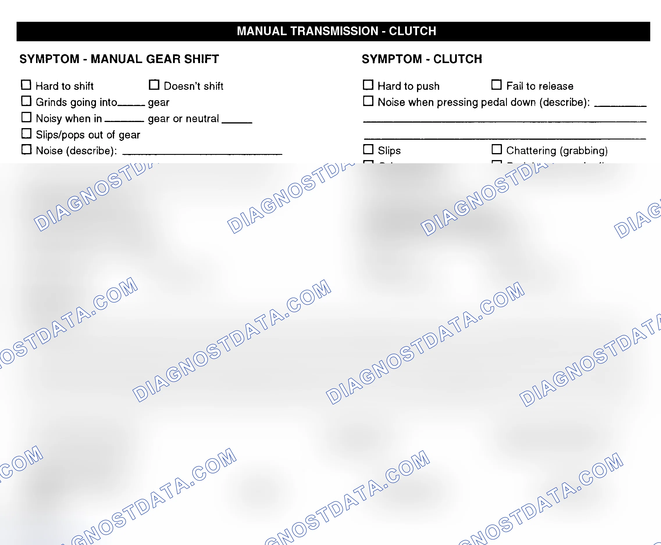 Scheme 10: Manual Transmission & Clutch