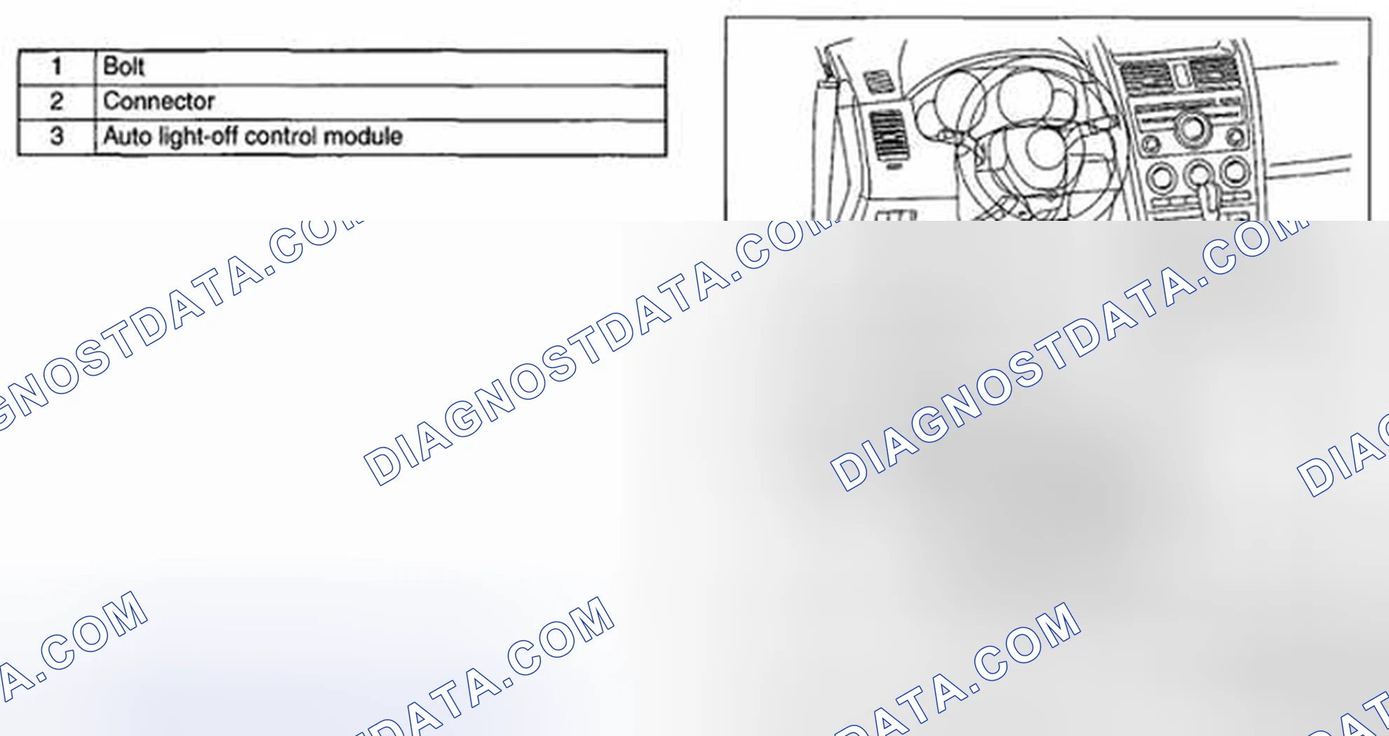 Scheme 18: AUTO LIGHT-OFF CONTROL MODULE REMOVAL/INSTALLATION