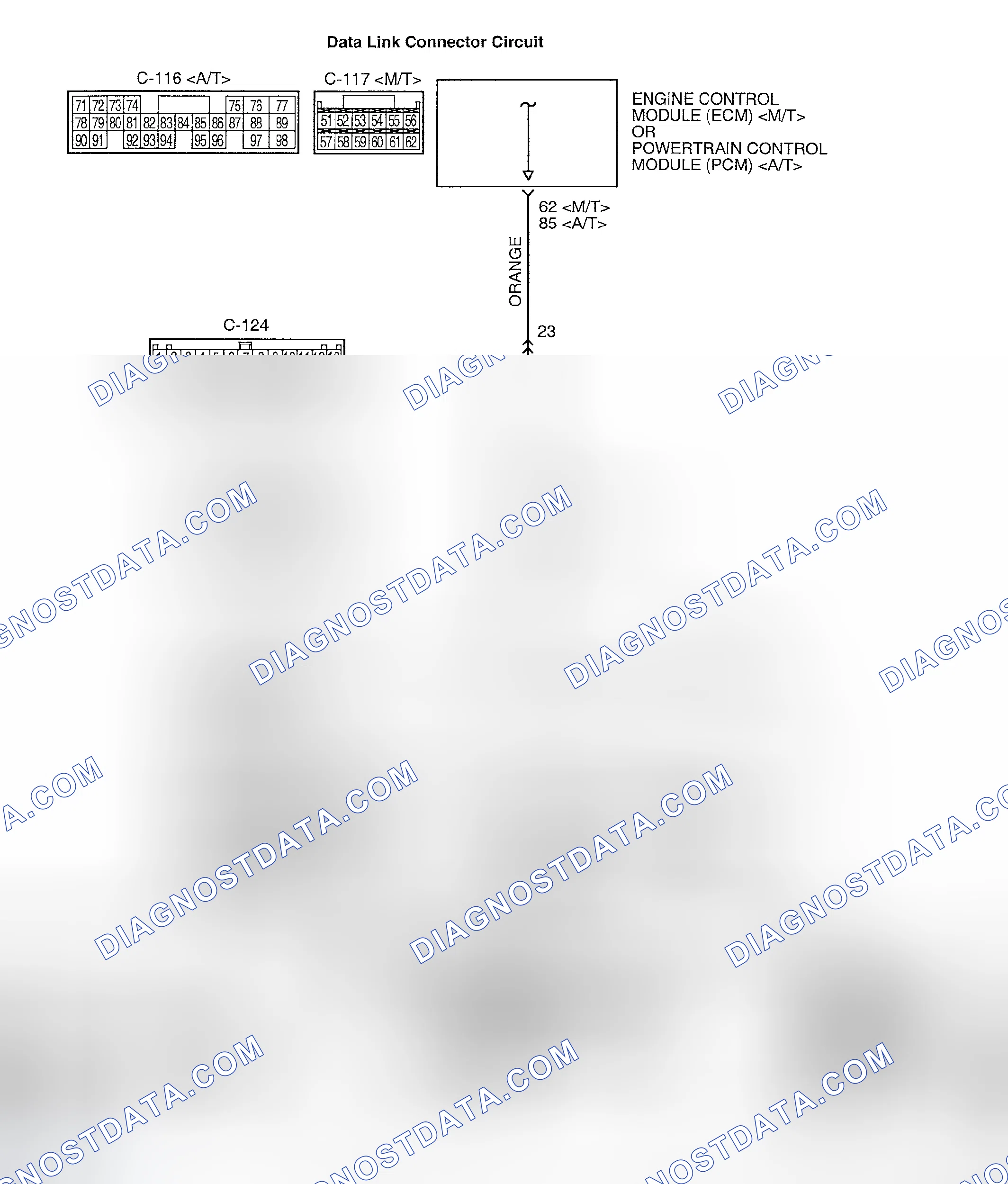 Scheme 215: INSPECTION PROCEDURE 2: COMMUNICATION WITH SCAN TOOL IS NOT POSSIBLE (COMMUNICATION WITH ECM ONLY IS