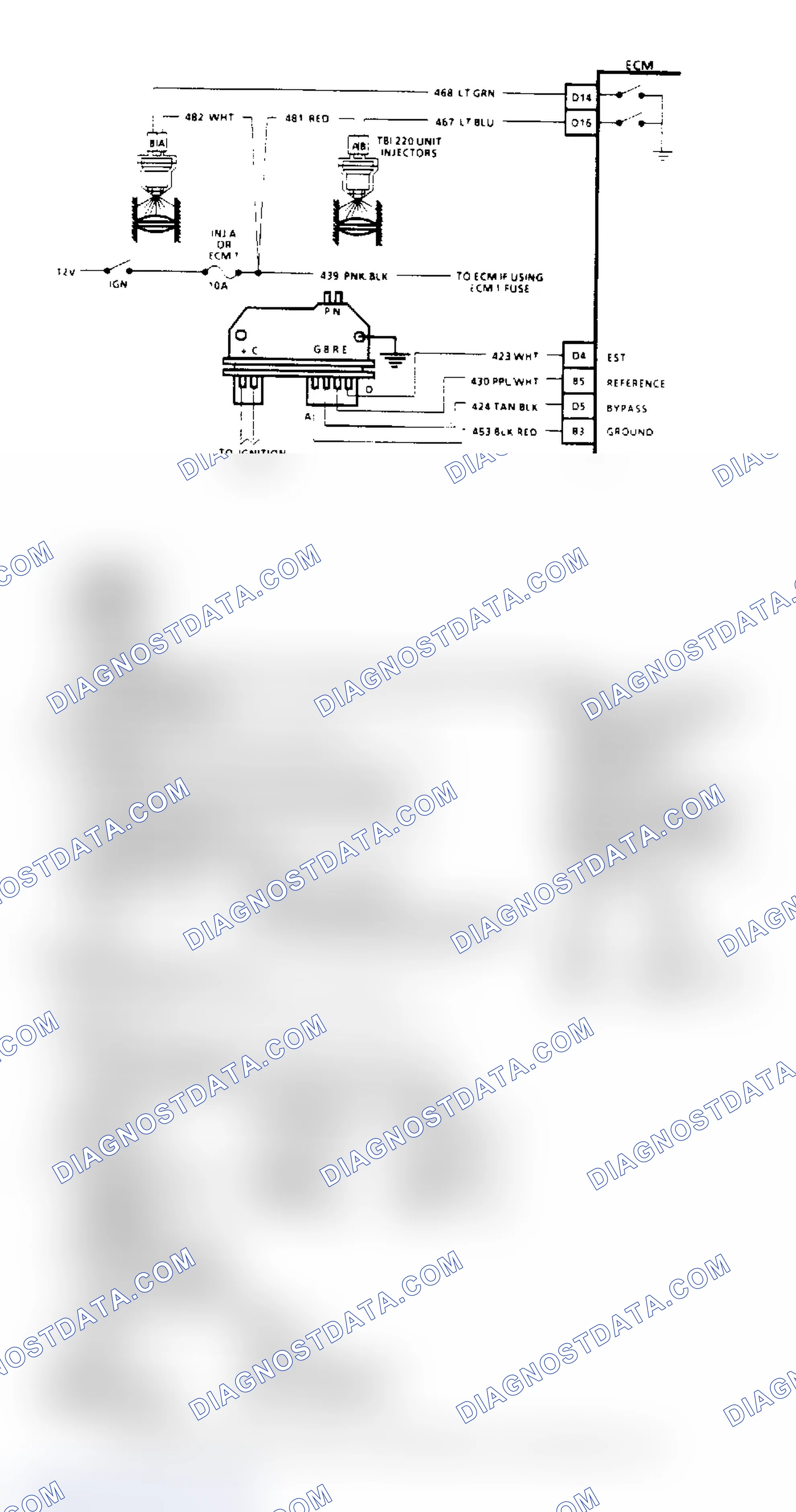 Scheme 36: Chart A4, Injector Circuit Diagnosis (All Other Models)