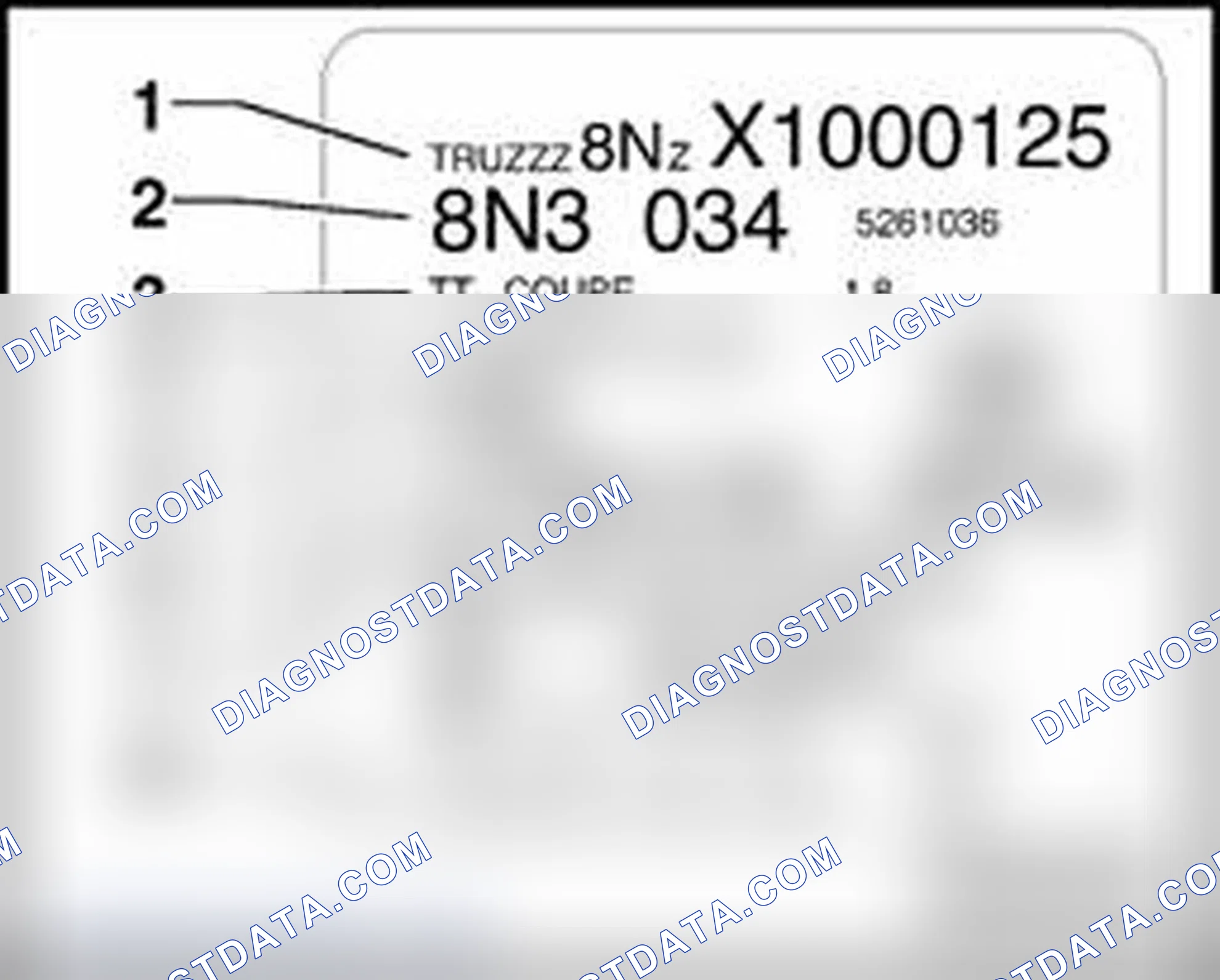 Scheme 55: Vehicle data sticker