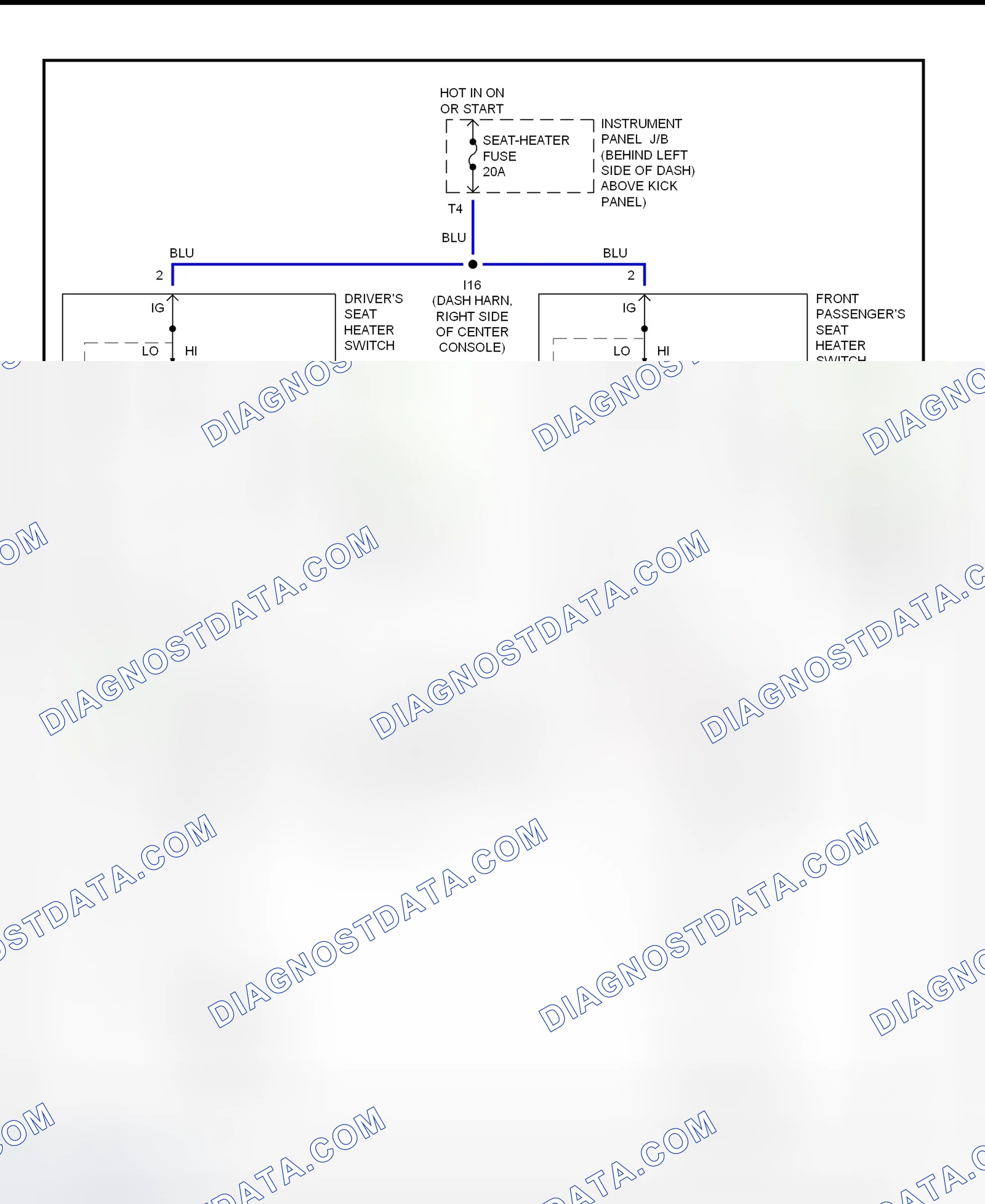 Scheme 9: Heated Seat System Wiring Diagram (ES300)