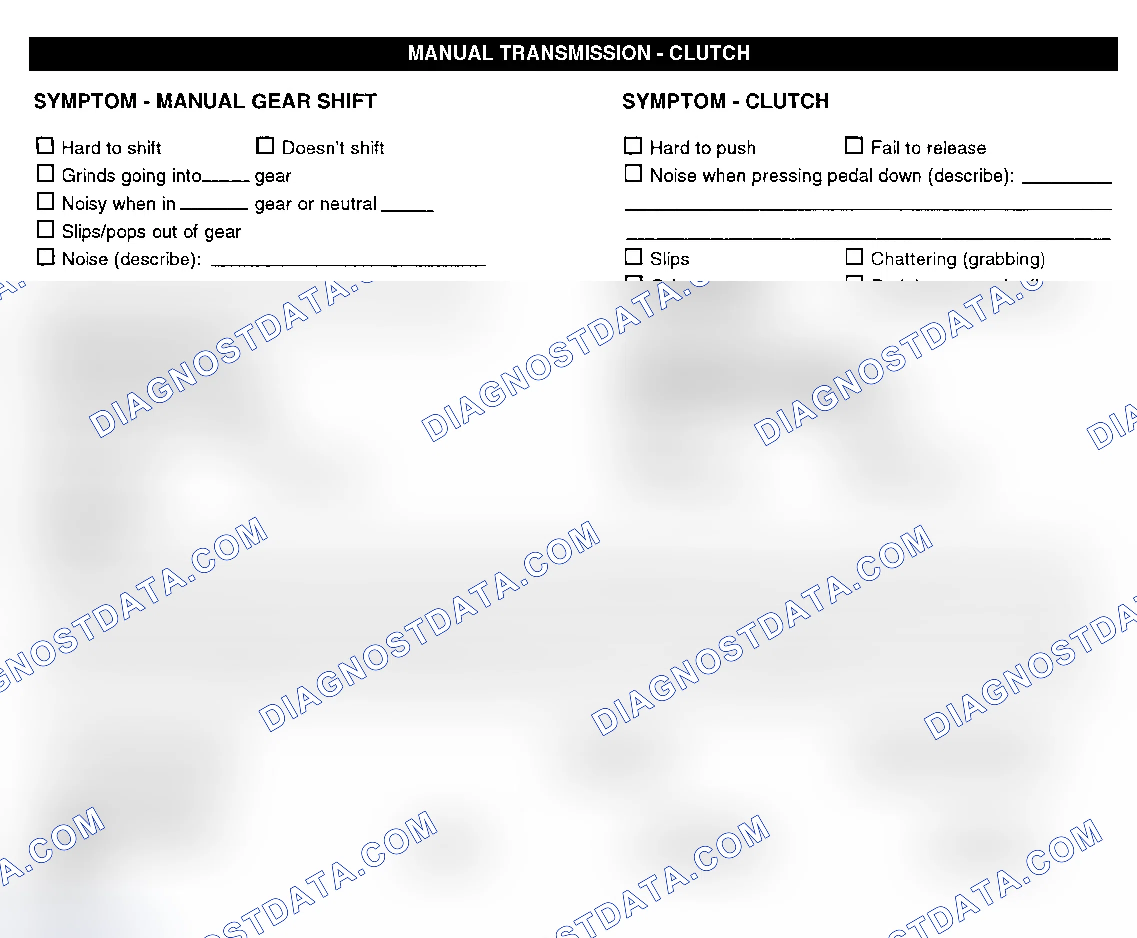 Scheme 10: Manual Transmission & Clutch