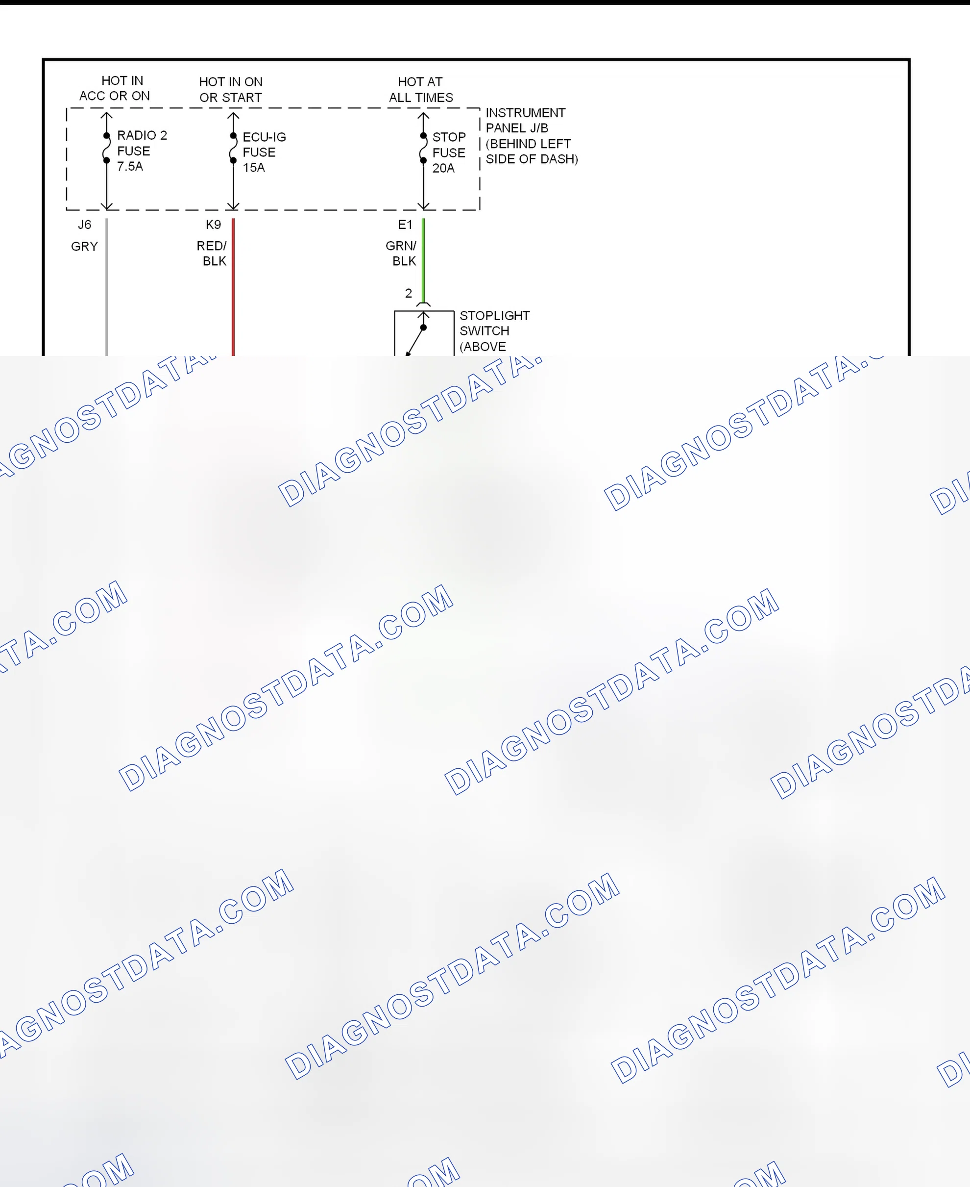 Scheme 323: Shift Interlock System Wiring Diagram (2002 - Toyota Highlander)