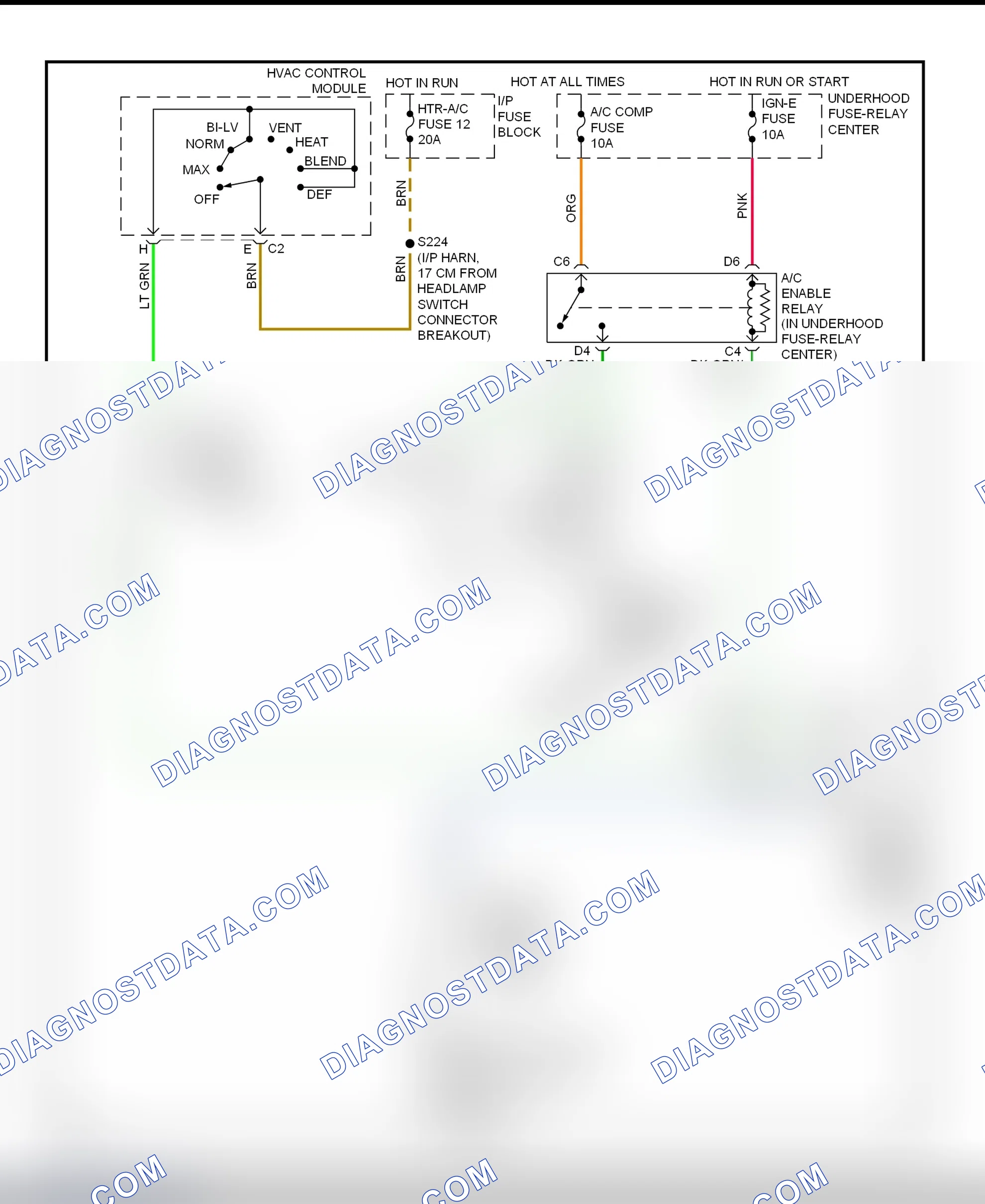 Scheme 2: A/C Compressor Clutch Control Circuit Wiring Diagram (Astro & Safari)