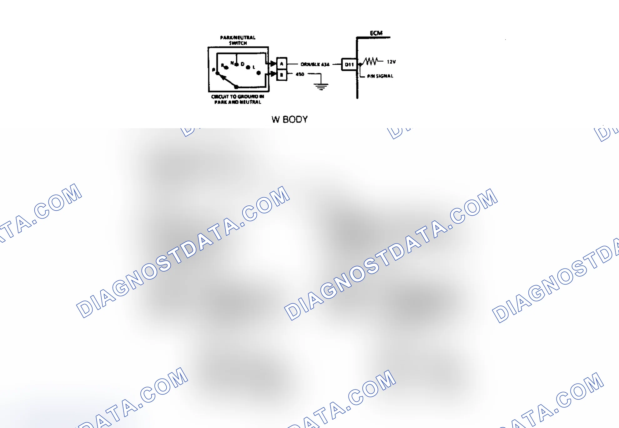 Scheme 181: Flow Chart - Park/Neutral Switch (W Body)