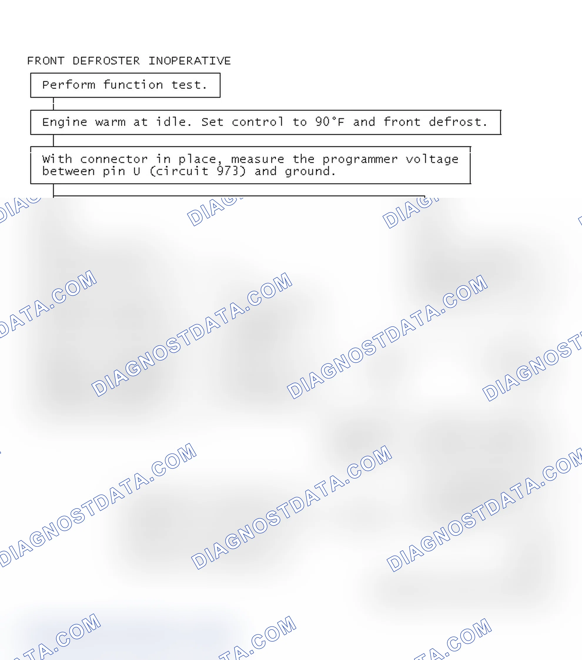 Scheme 19: Front Defroster Inoperative