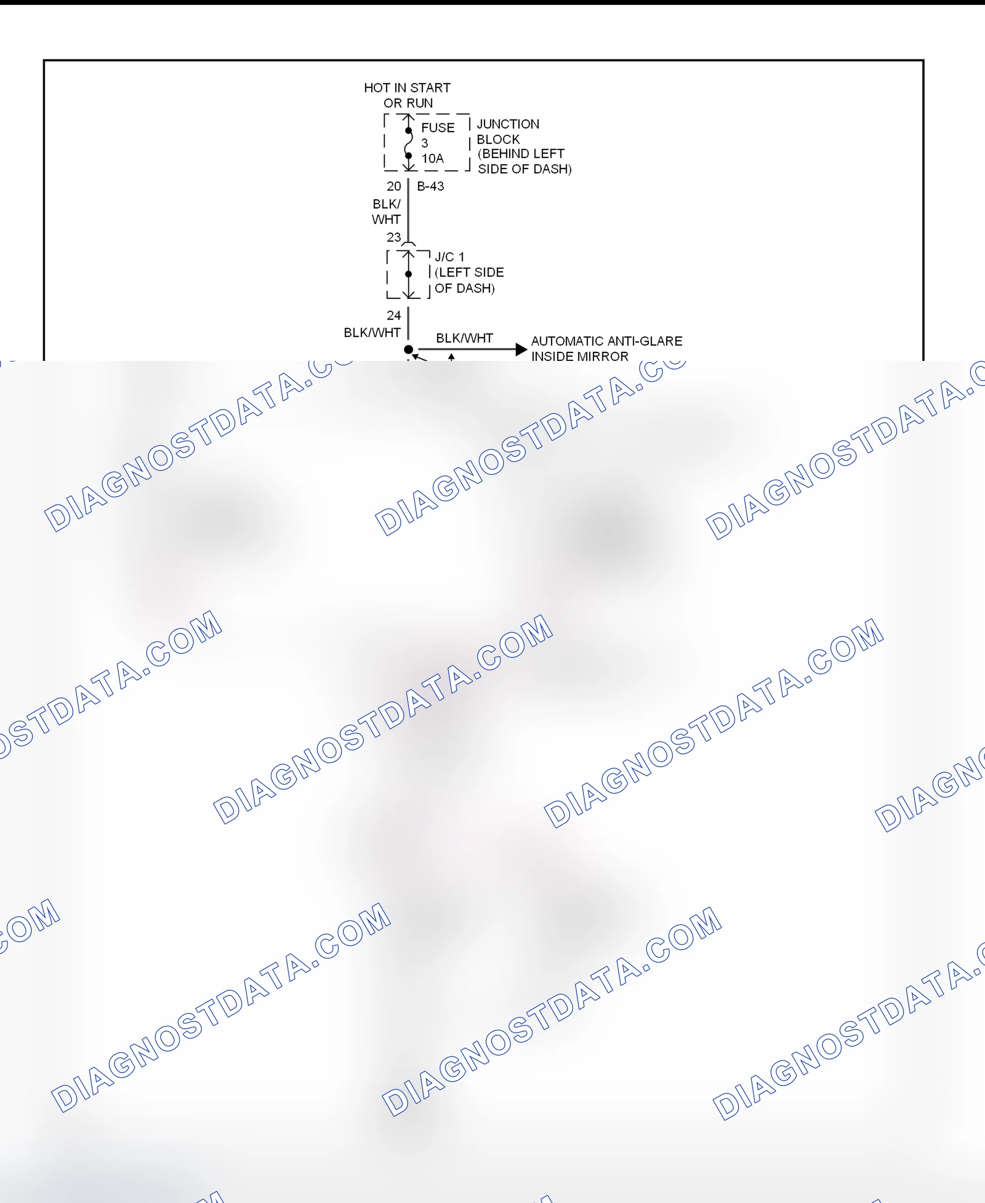 Scheme 1: Back-Up Lights Wiring Diagram (Avenger & Sebring Coupe)