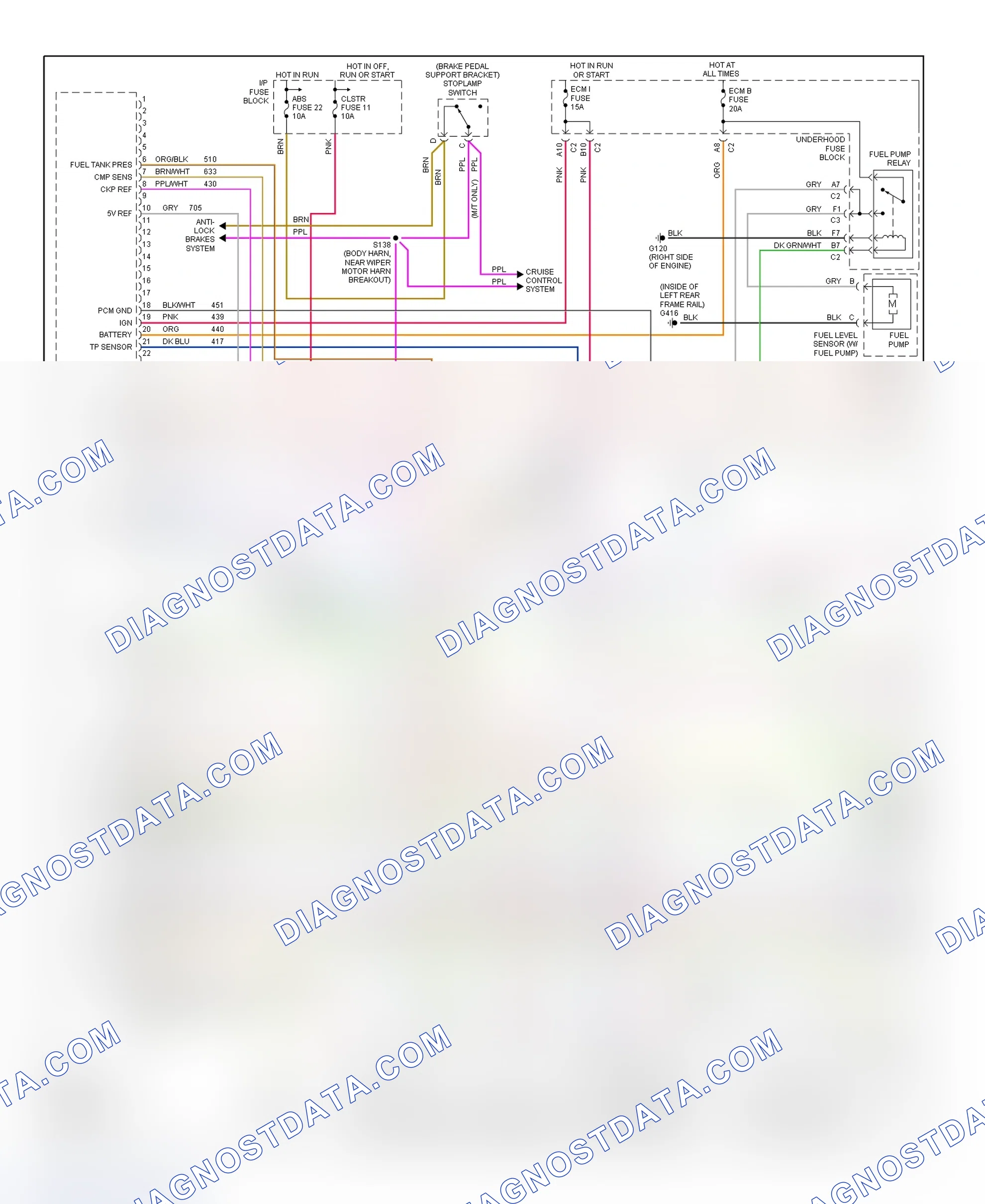 Scheme 176: PCM Wiring Diagram (Sonoma & S10 Pickup - 2.2L - 1 Of 3)