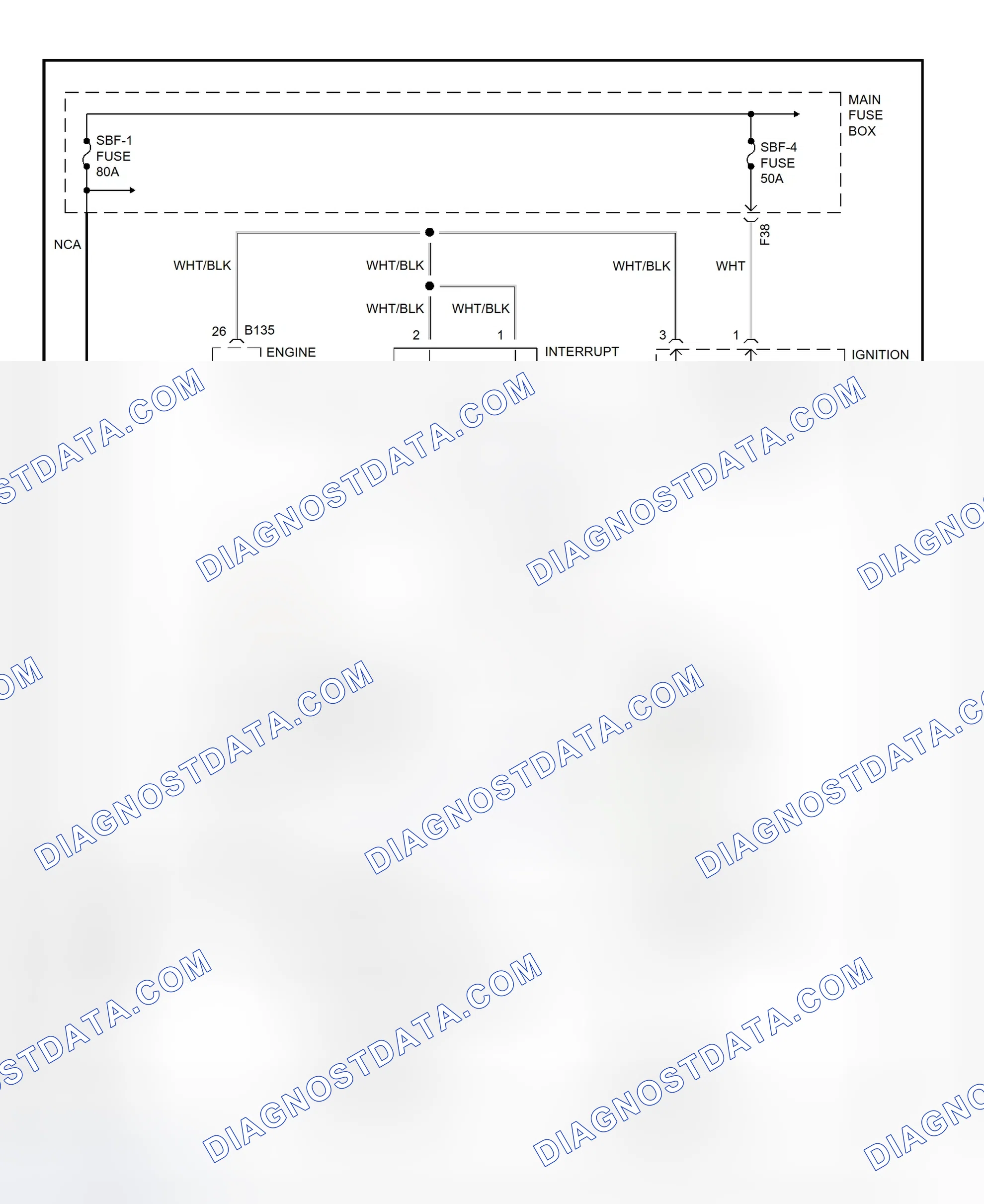 Scheme 15: Starting System Wiring Diagram (Forester)