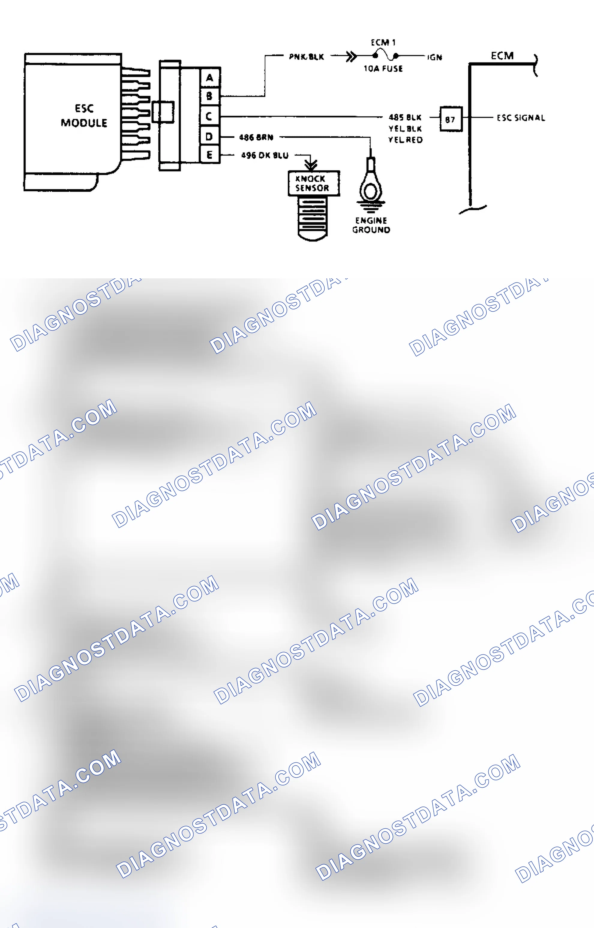 Scheme 174: Electronic Spark Control Check (Except 2.5L & 7.4L)