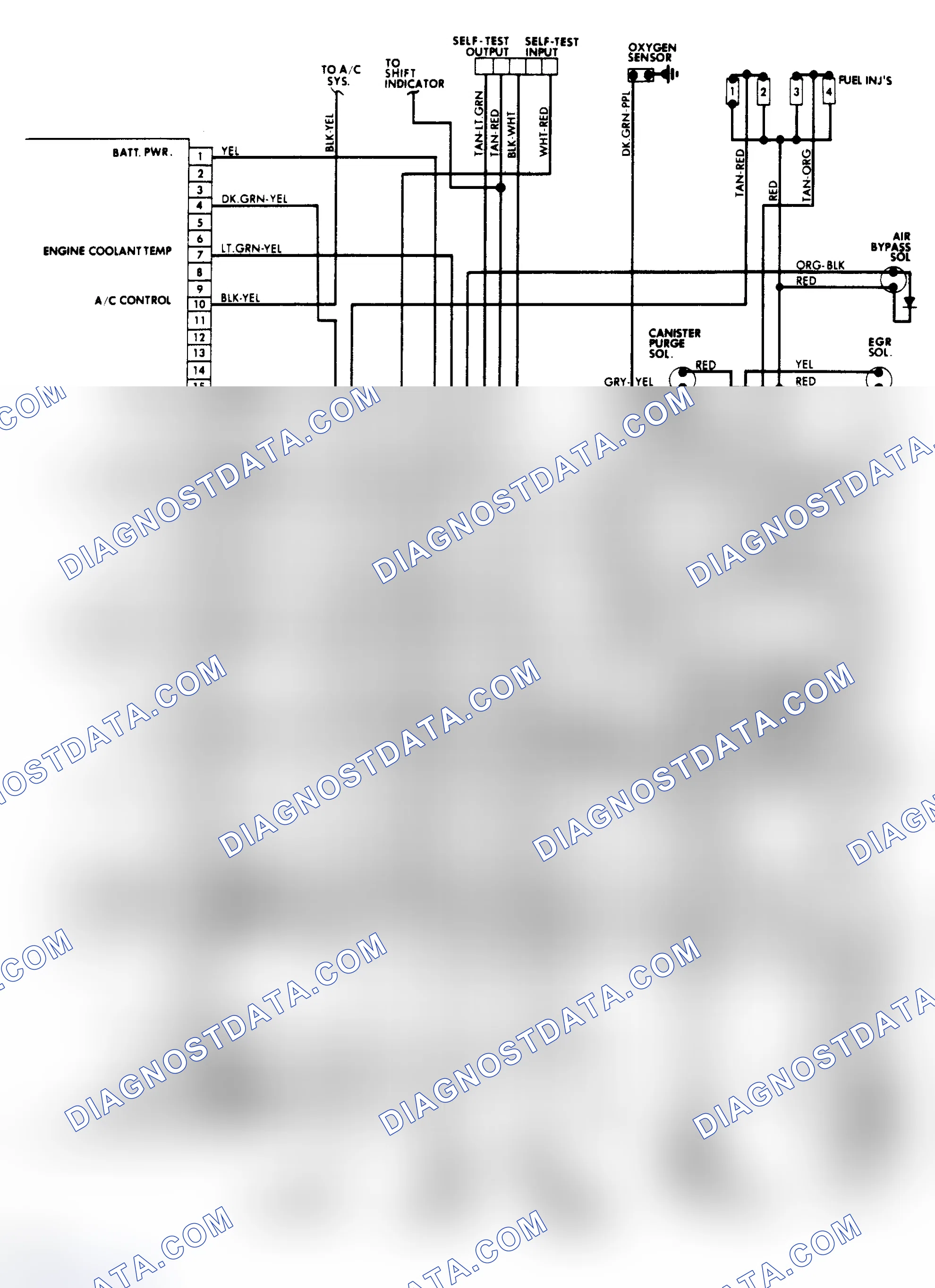 Scheme 53: 1.6L & 1.6L EFI/Turbo EEC-IV Wiring Diagram