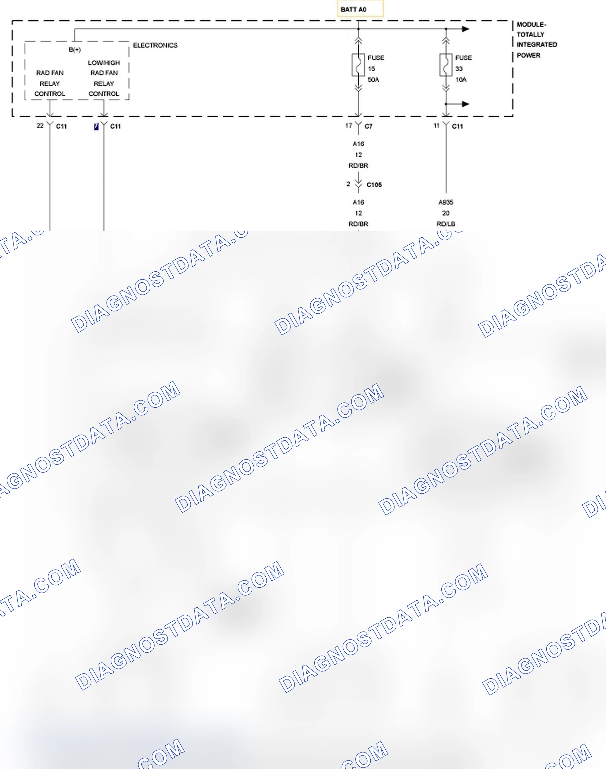 Scheme 490: CHECKING THE COOLING FAN OPERATION