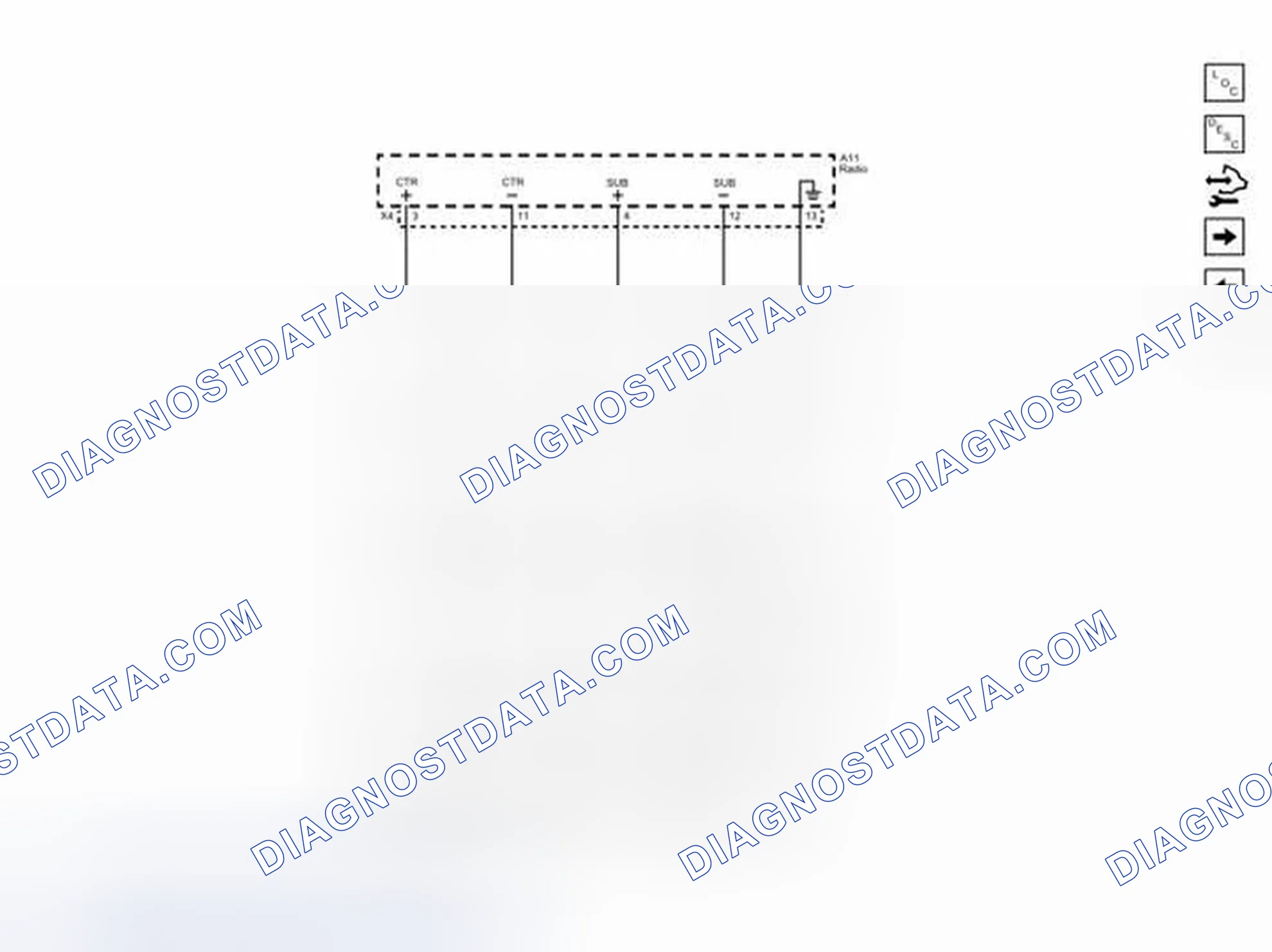 Scheme 4: Audio Amplifier Center and Subwoofer Audio Inputs (UQS)