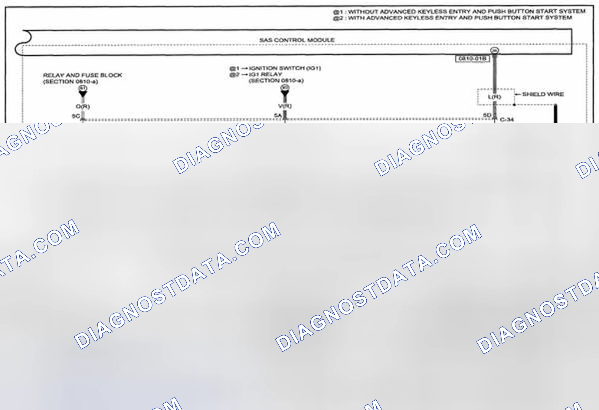 Scheme 228: Air Bag System (Includes Pre-Tensioner Seat Belt Information) Wiring Diagram - 0810-F (1 Of 2)