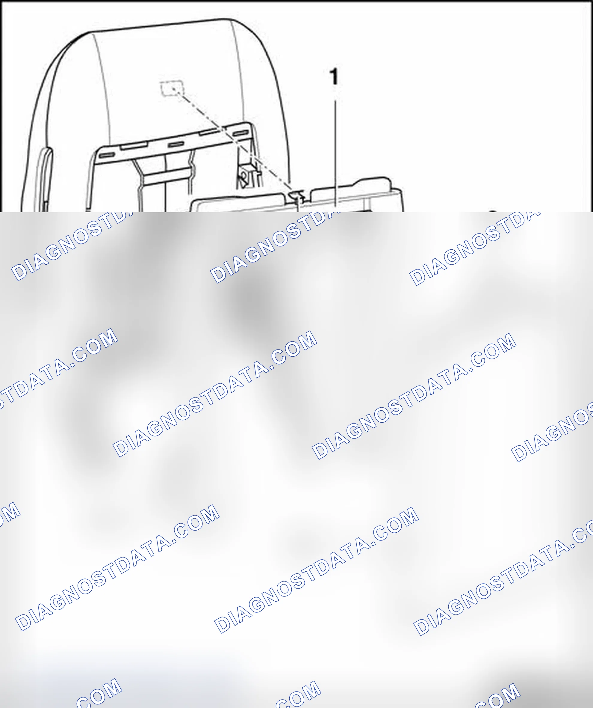 Scheme 239: Backrest cover panel, assembly overview