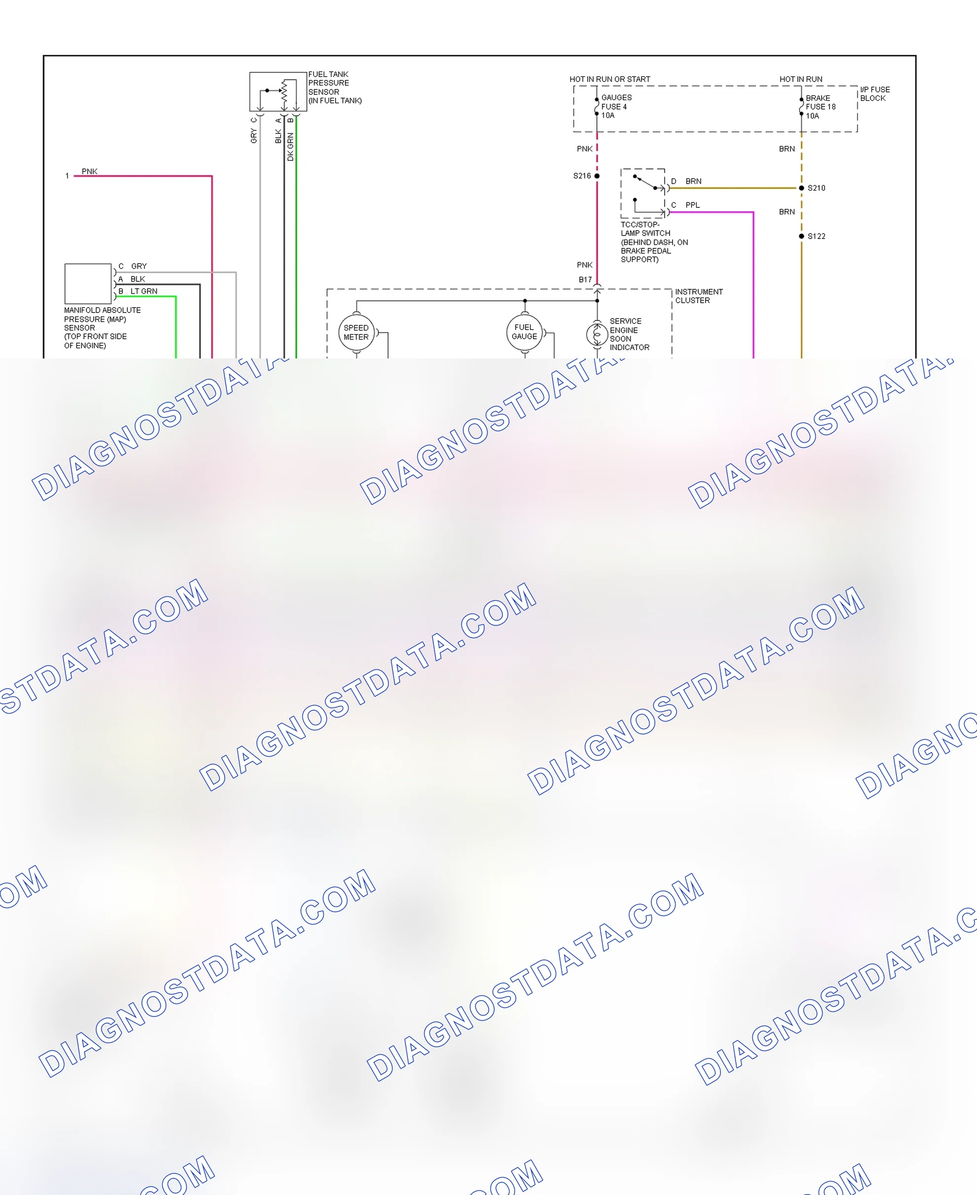 Scheme 62: PCM Wiring Diagram (Express & Savana - 7.4L - 3 Of 4)