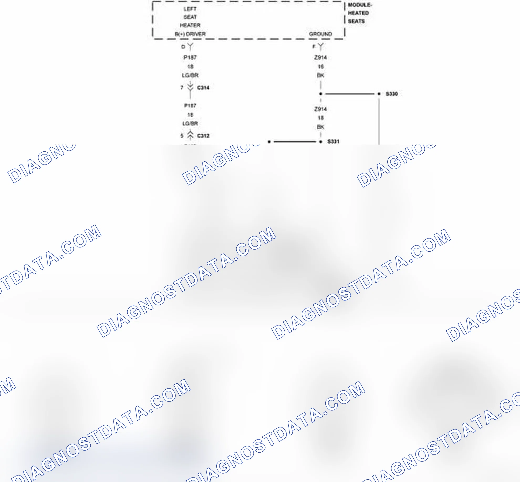 Scheme 95: B1092-FRONT LEFT SEAT HEATER CONTROL CIRCUIT LOW