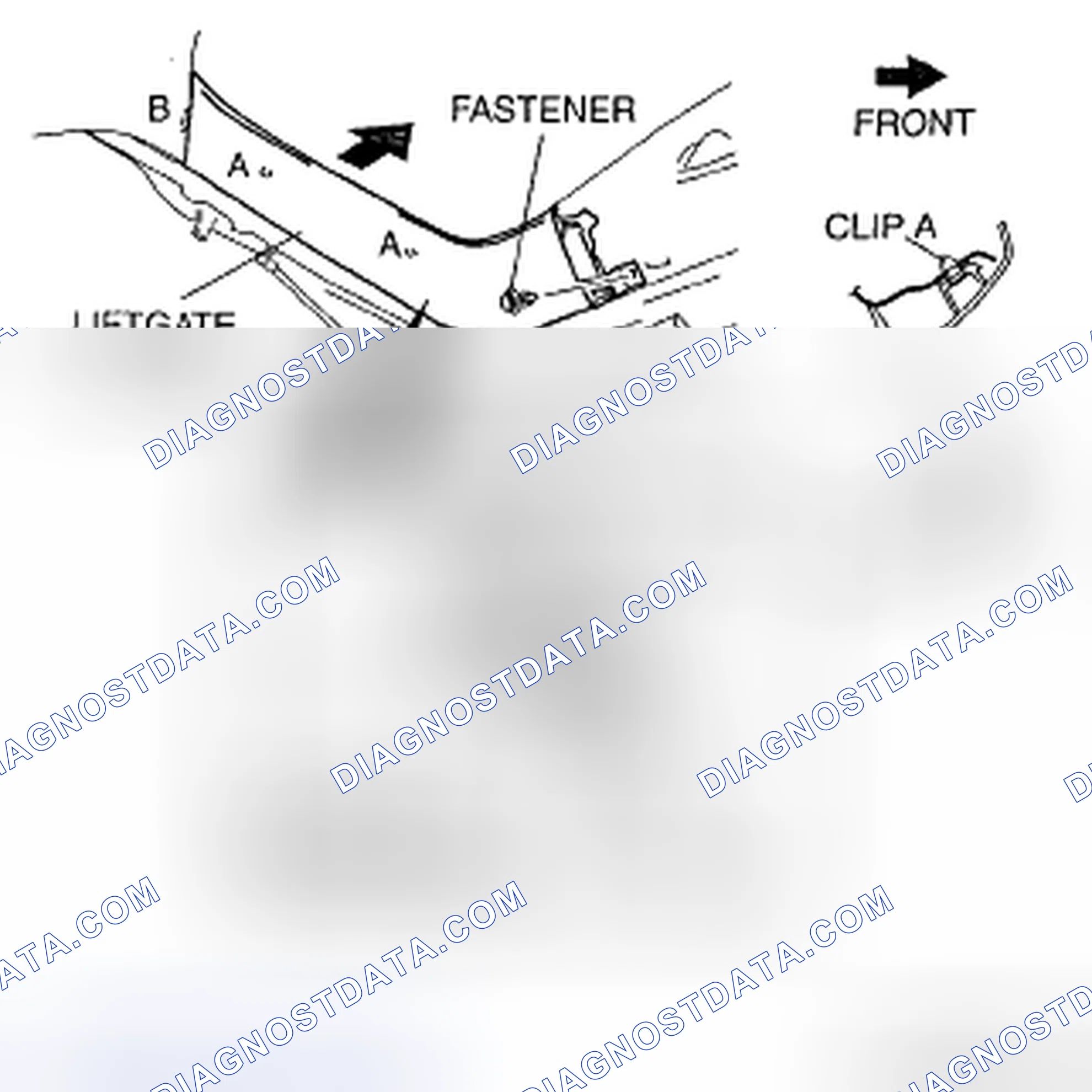 Scheme 73: LIFTGATE SIDE TRIM REMOVAL/INSTALLATION