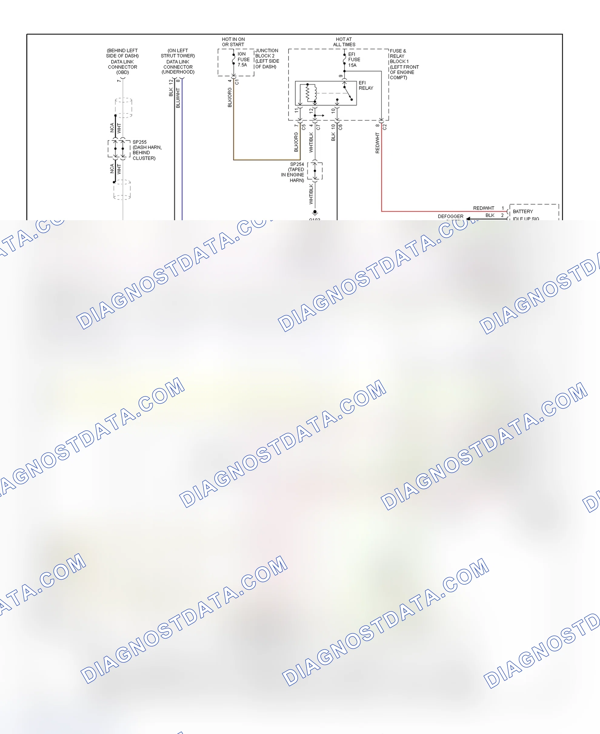 Scheme 195: PCM Wiring Diagram (Prizm - 1.8L Without 4-Speed A/T - 3 Of 3)
