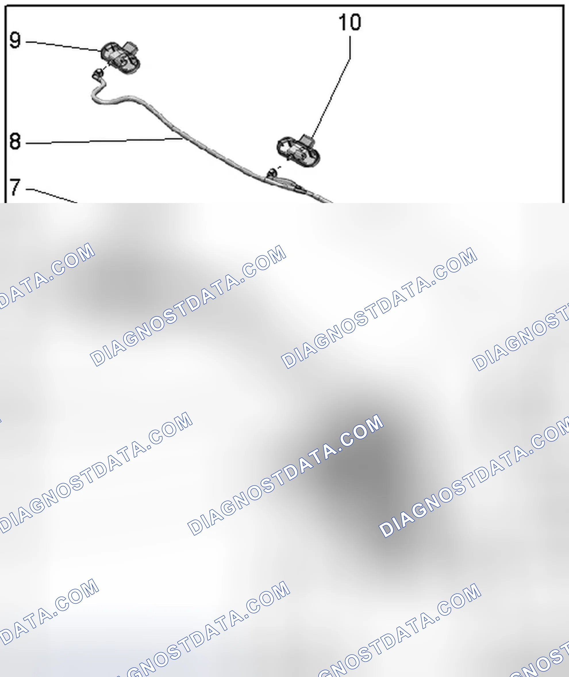 Scheme 62: WASHER FLUID RESERVOIR, LINES AND NOZZLE OVERVIEW