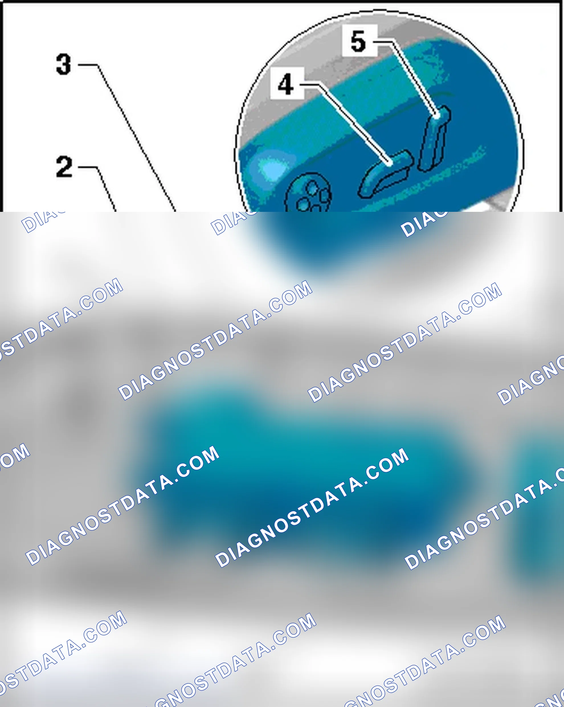 Scheme 457: SEAT FORWARD/BACK, ANGLE, HEIGHT AND BACKREST ADJUSTMENT SWITCHES V288/V243/V244/V245/V246/V45/V46
