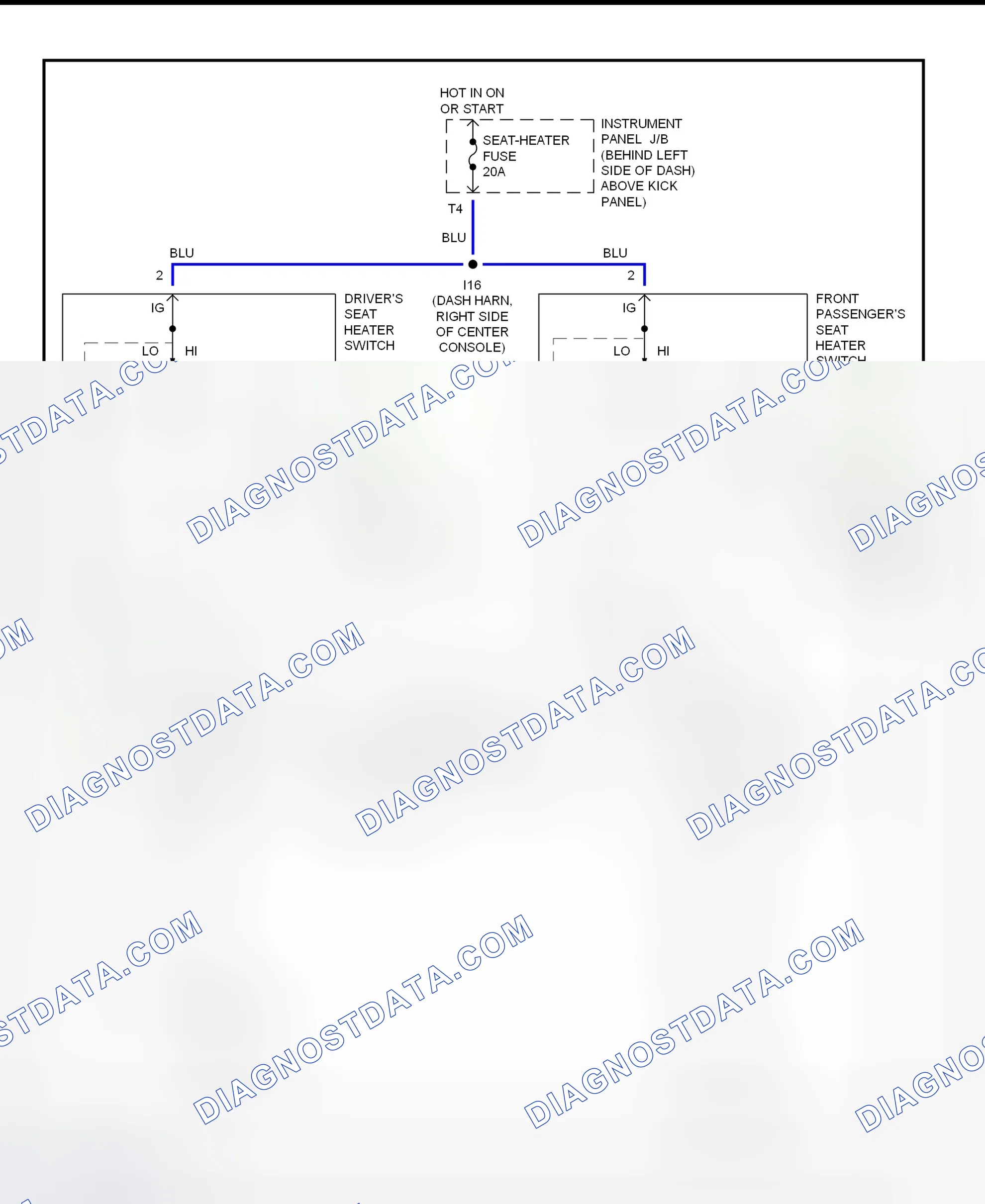 Scheme 9: Heated Seat System Wiring Diagram (ES300)