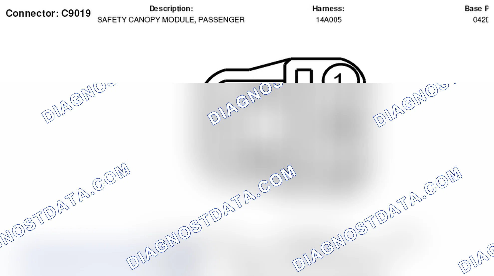 Scheme 328: Passenger Safety Canopy Module Connector End View (C9019)