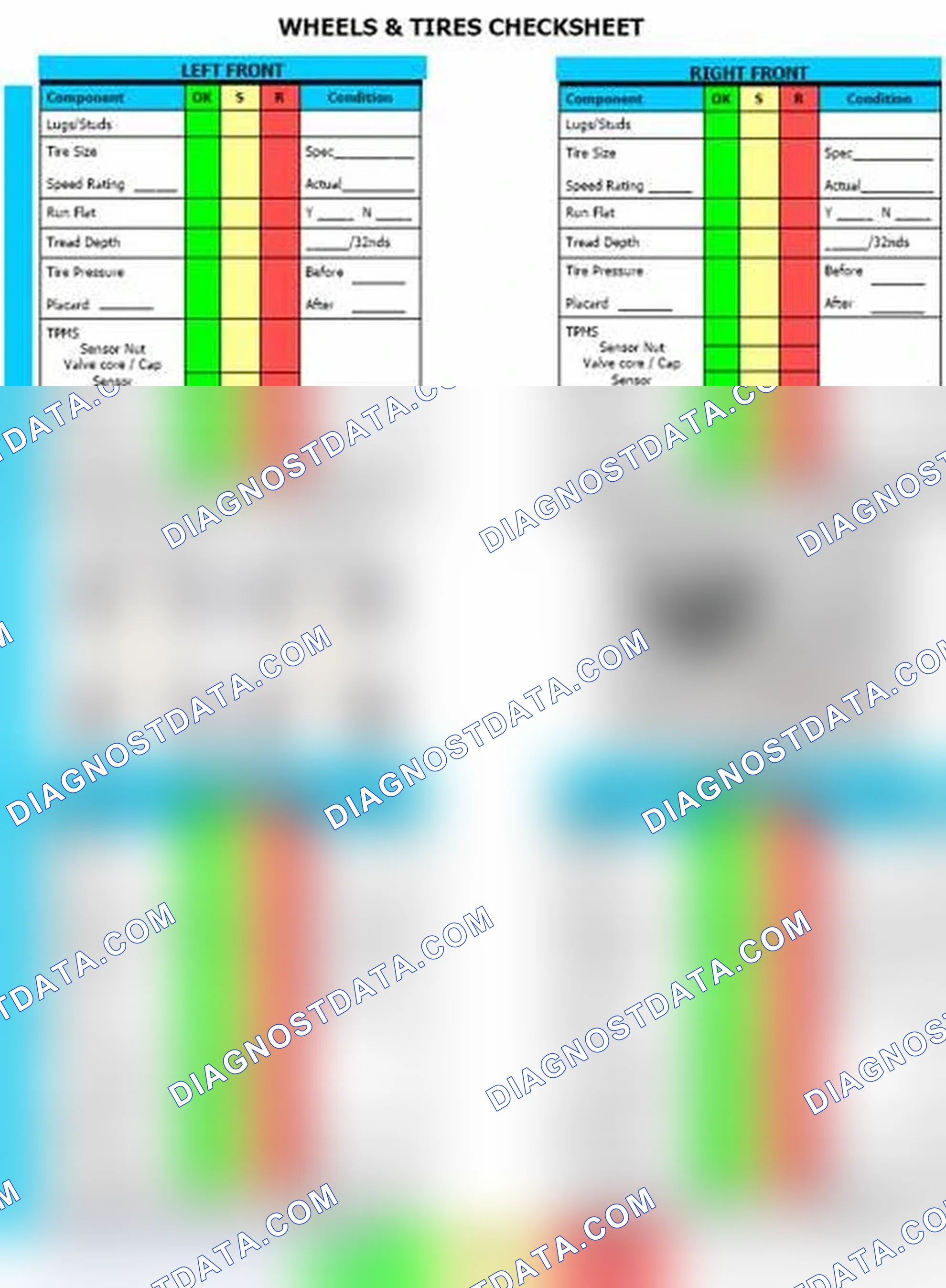 Scheme 35: Wheels & Tires Checksheet (2 Of 2)