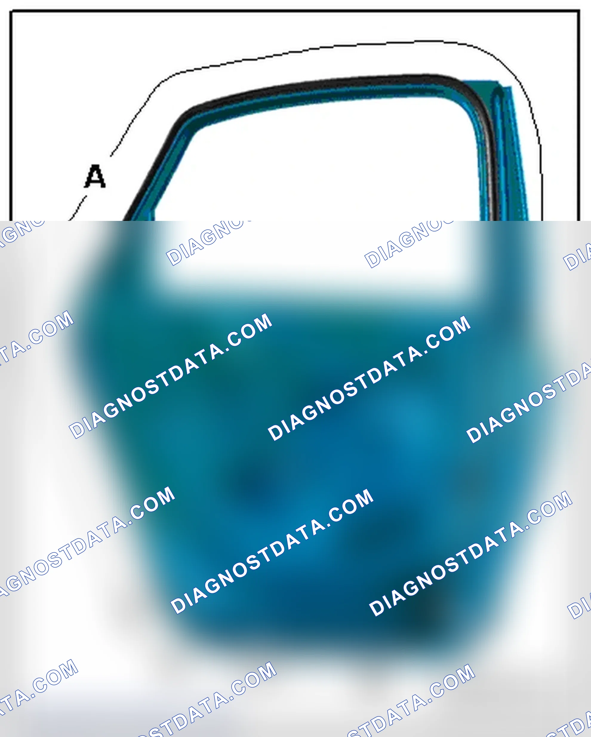 Scheme 90: ADHESIVE AREA FOR THE DOOR SEAL